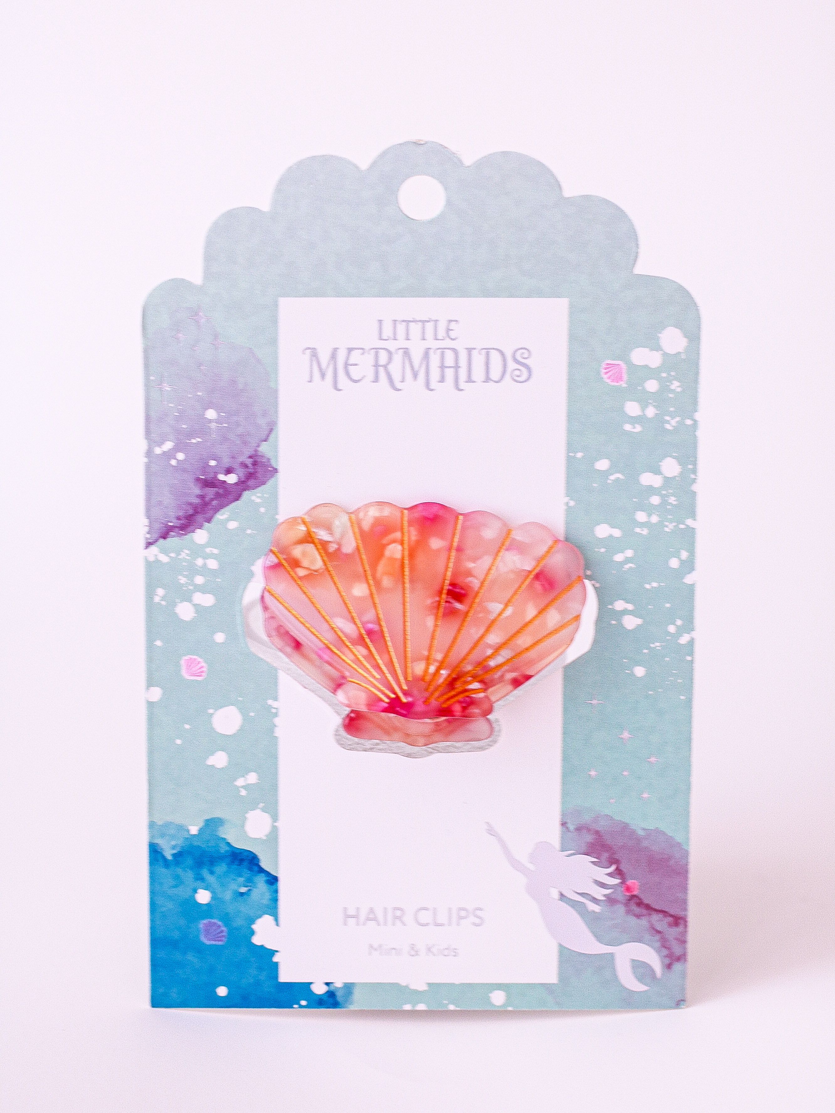 Little Mermaids Hair Clips Large - Red