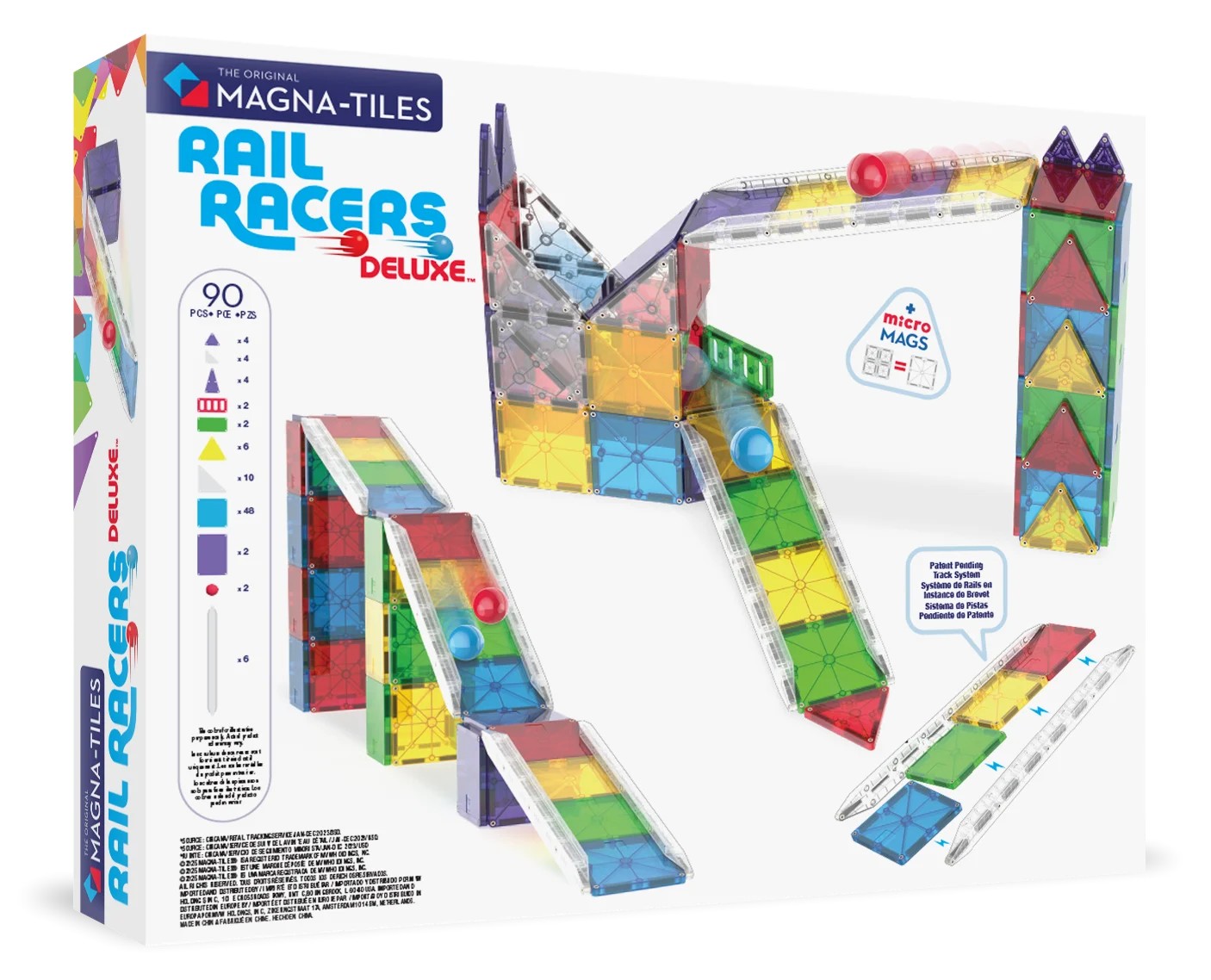 Magna-Tiles - Rail Racers Deluxe - 90 Parça