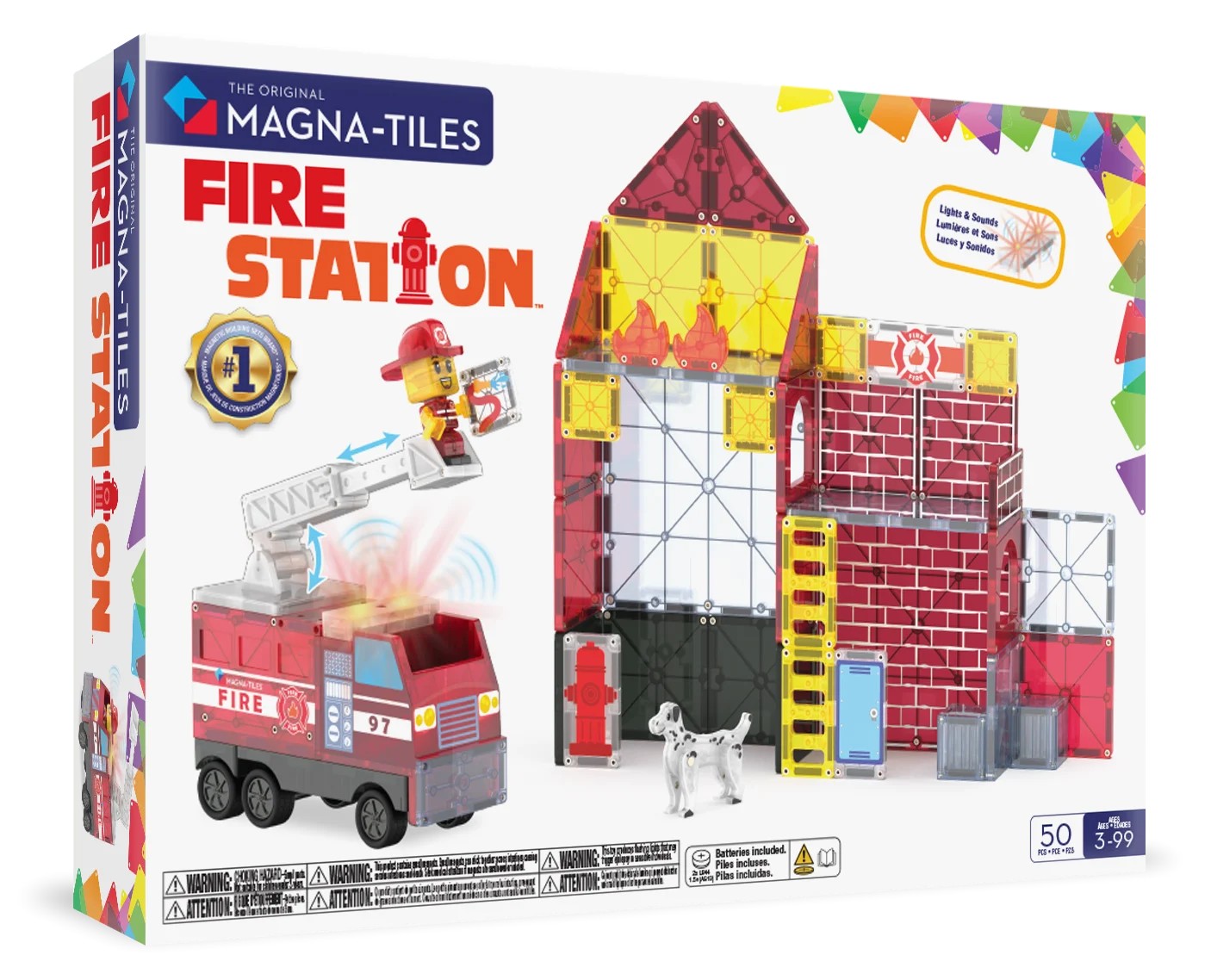 Magna-Tiles - Fire Station -İtfaiye - 50 Parça