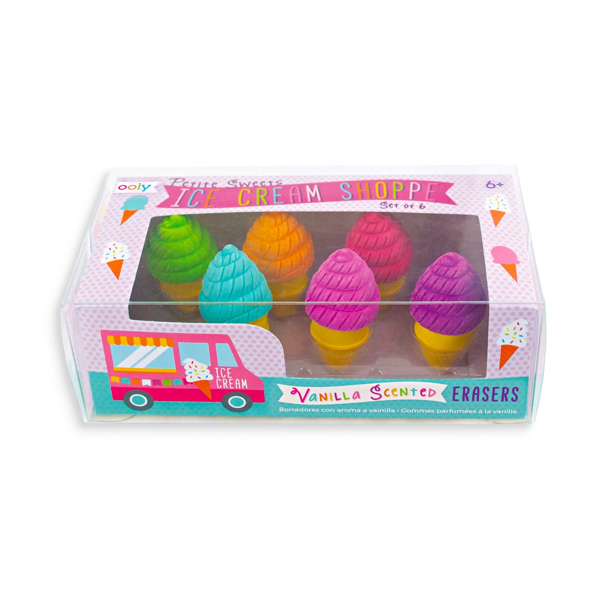 Ooly Petite Sweets Ice Cream 6'lı Kokulu Silgi Seti