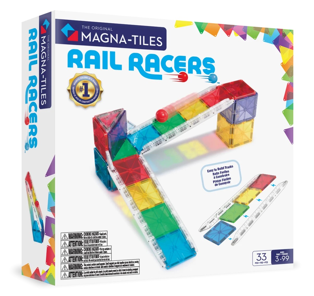 Magna-Tiles - Rail Racers - 33 Parça