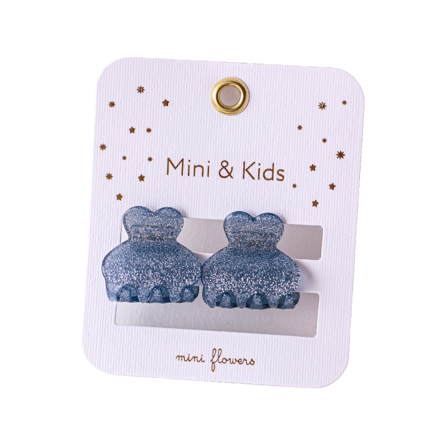 Mini & Kids - Simli Akrilik Çocuk Toka - Mavi