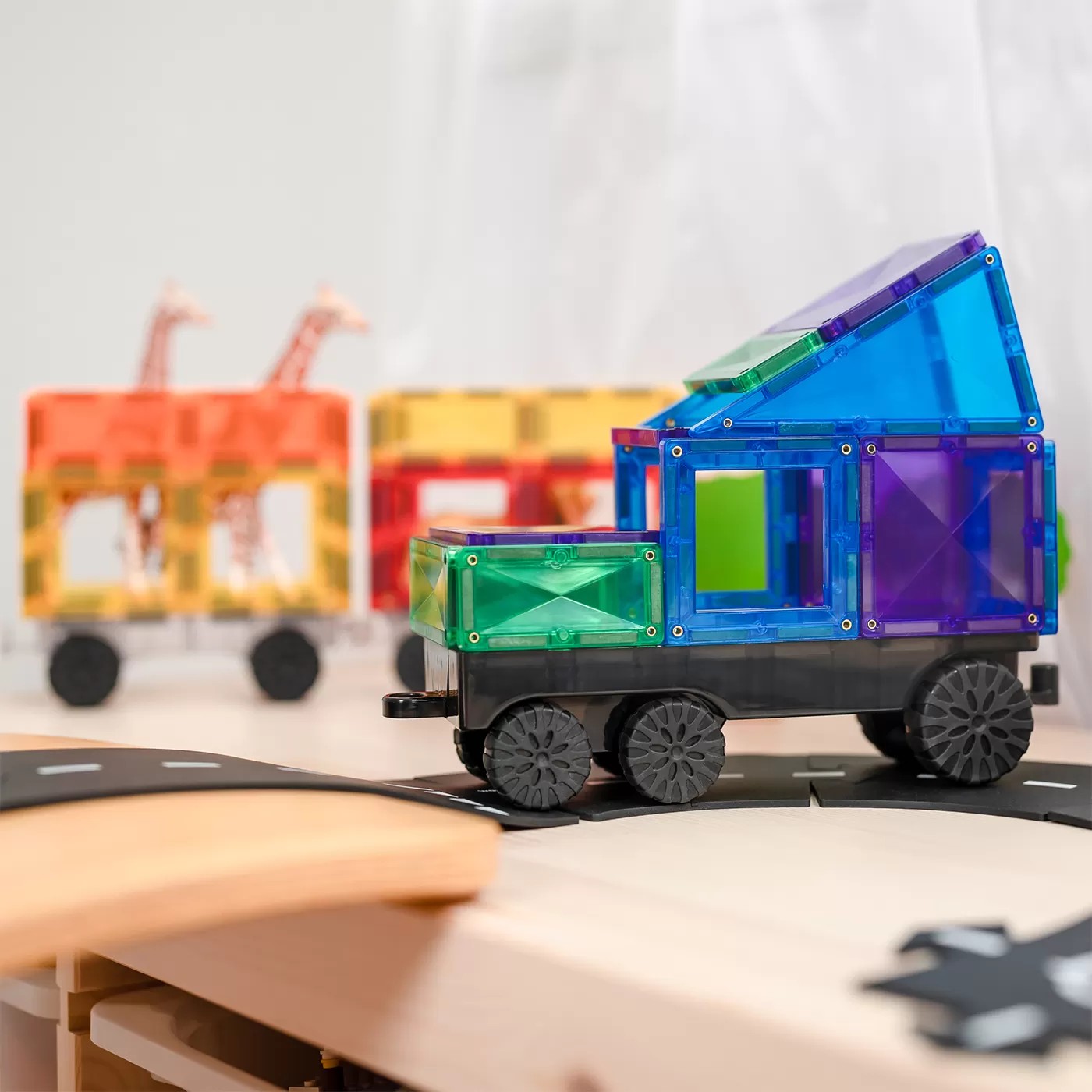 Connetix Rainbow Transport Set - 50 Parça