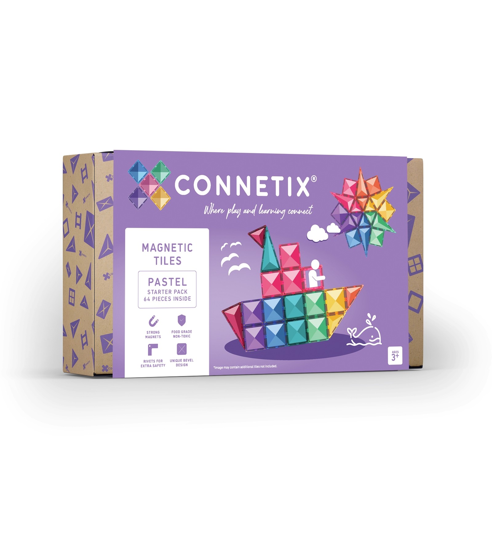 Connetix Pastel Başlangıç Seti - 64 Parça