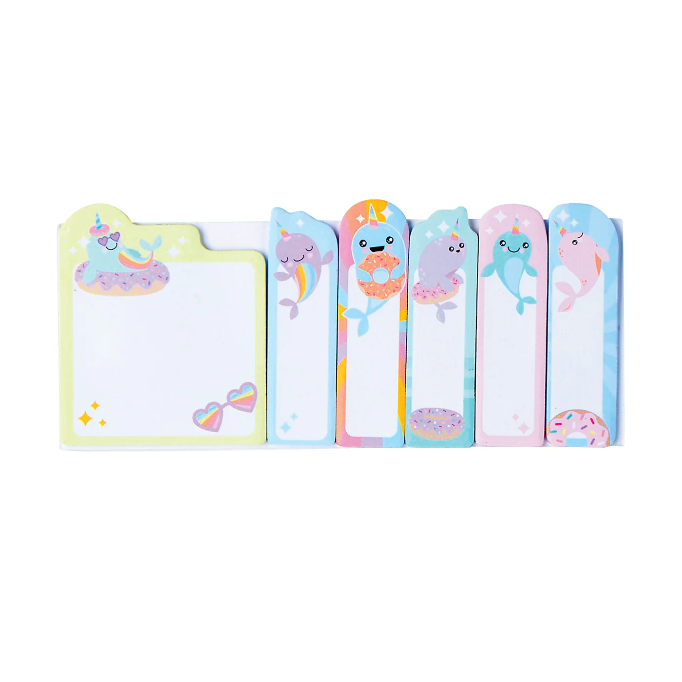 Ooly Note Pals Yapışkanlı Etiket Seti - Nom Nom Narwhals