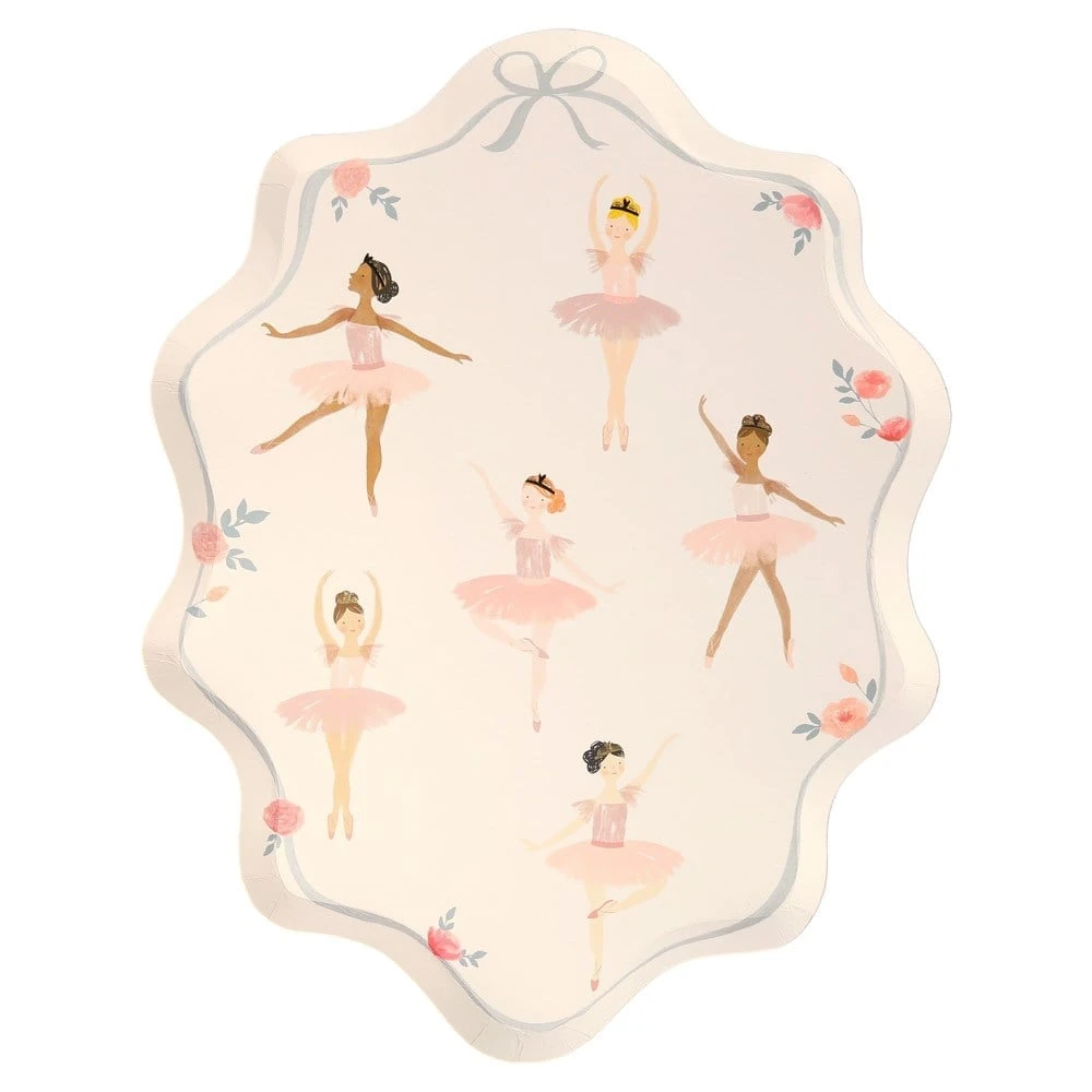 Meri Meri - Ballerina Plates - Balerin Tabaklar - 8'li