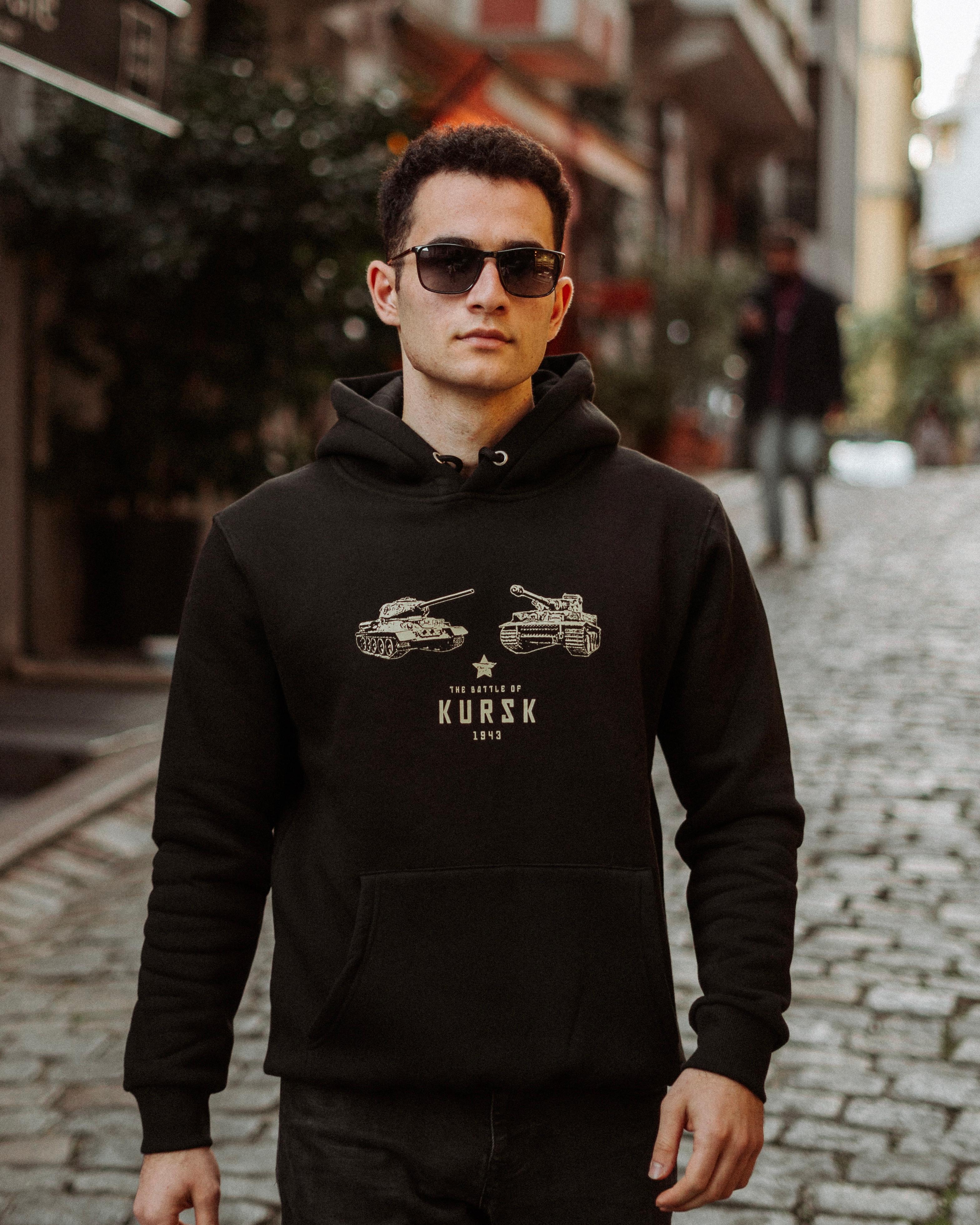 WW2 - KURSK 1943 - Özel Tasarım Siyah Hoodie