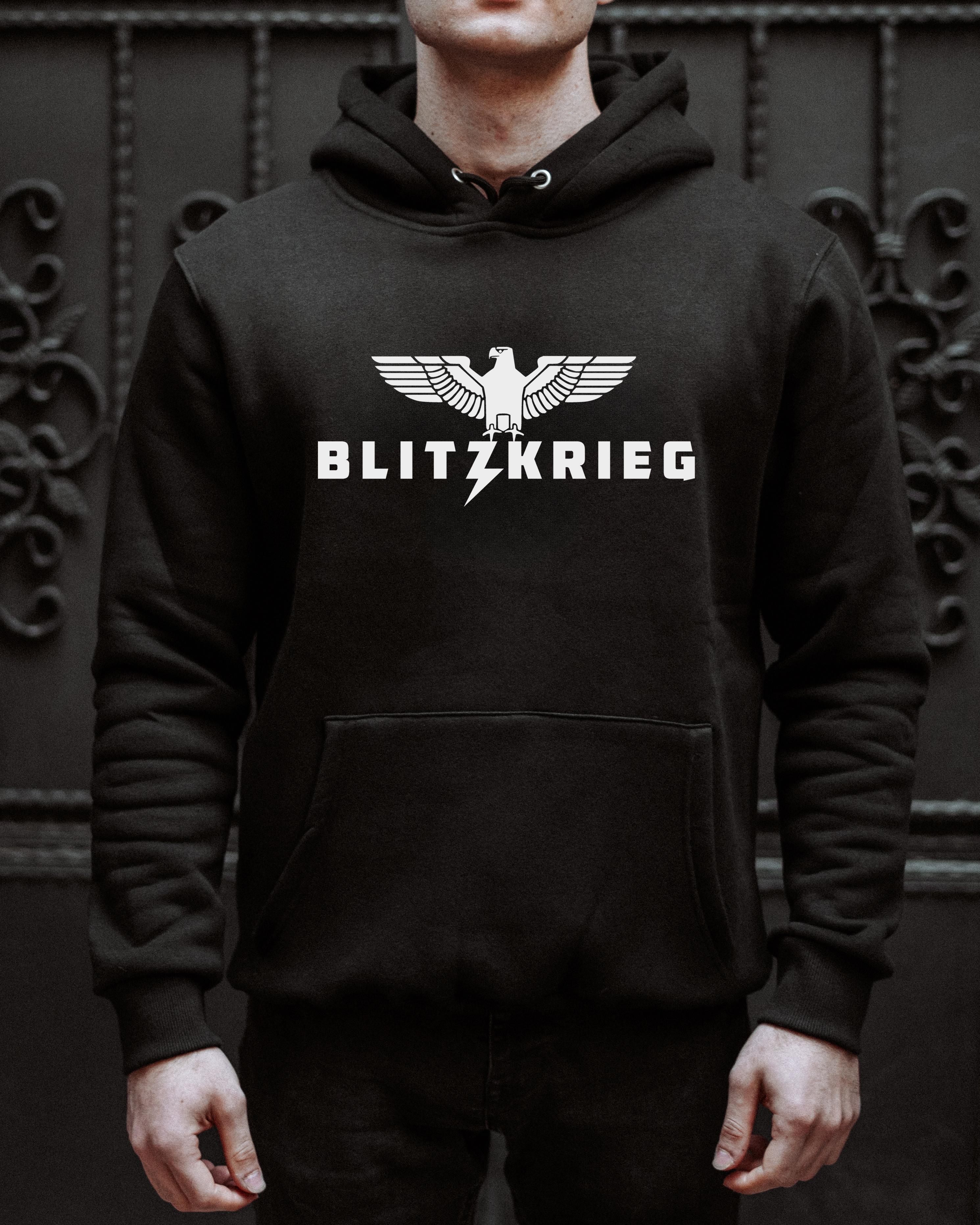 WW2 - BLITZKRIEG - Özel Tasarım Siyah Hoodie