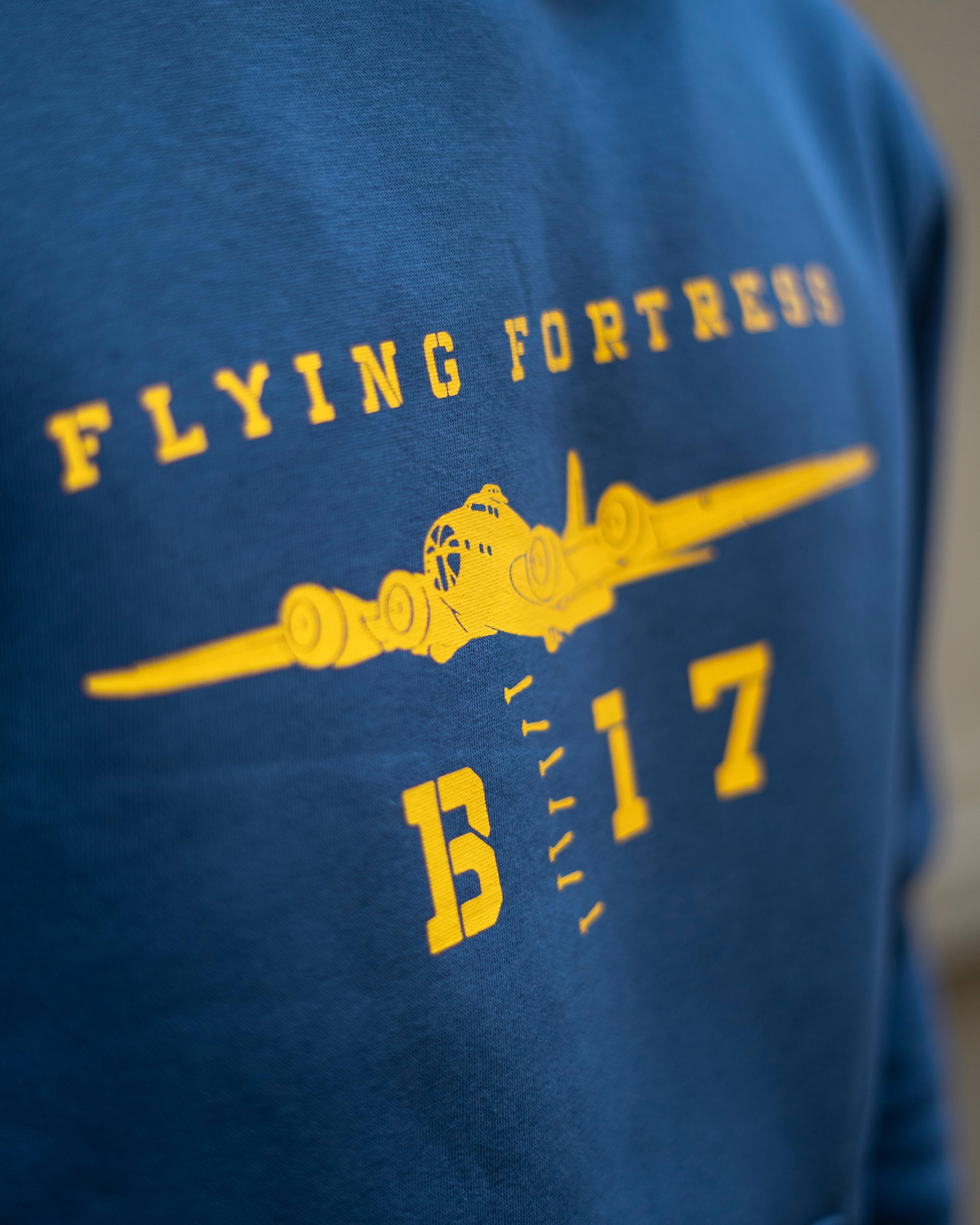 WW2 - B-17 FLYING FORTRESS - Özel Tasarım Mavi Hoodie