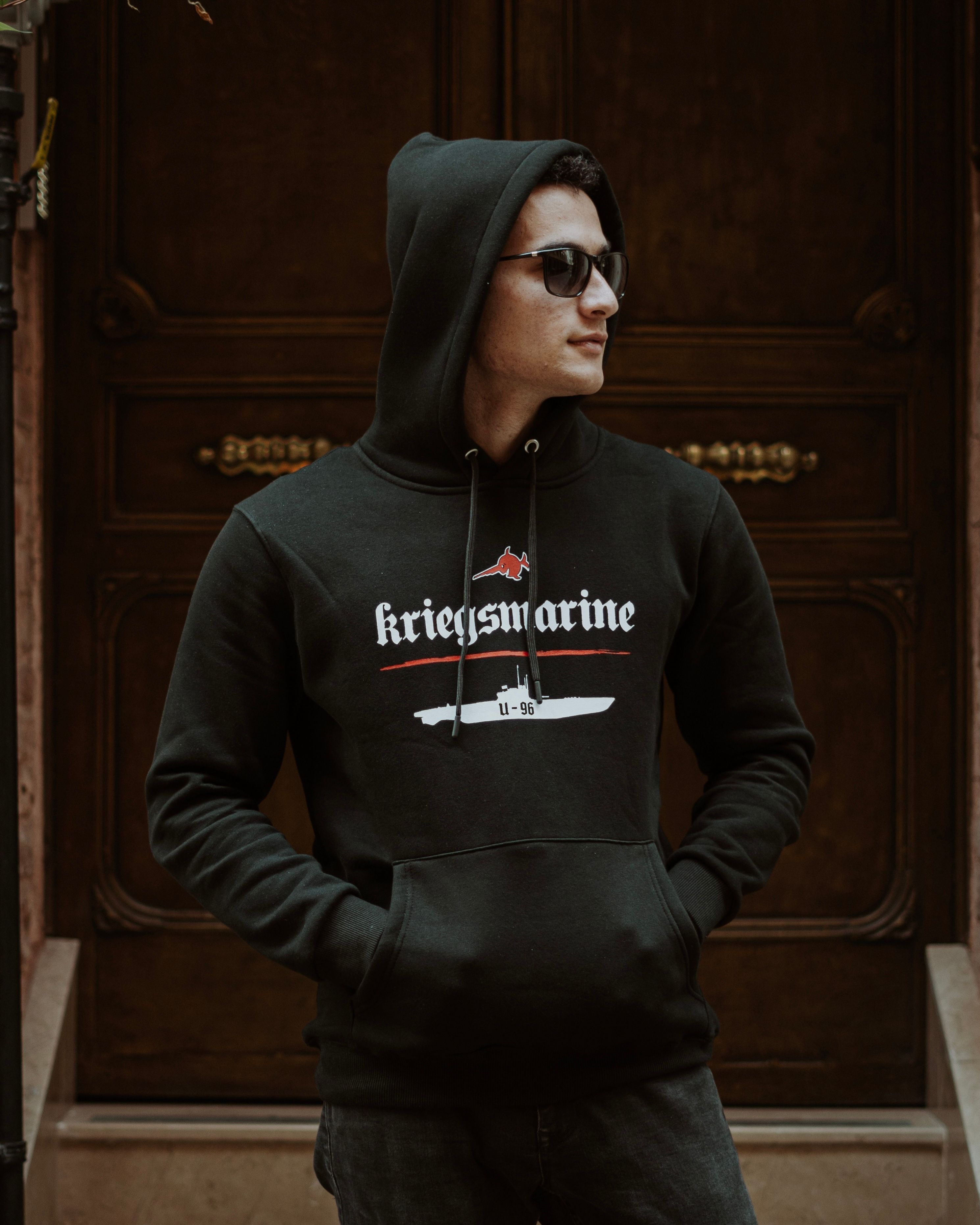 WW2 - KRIEGSMARINE U-96 Özel Tasarım Siyah Hoodie