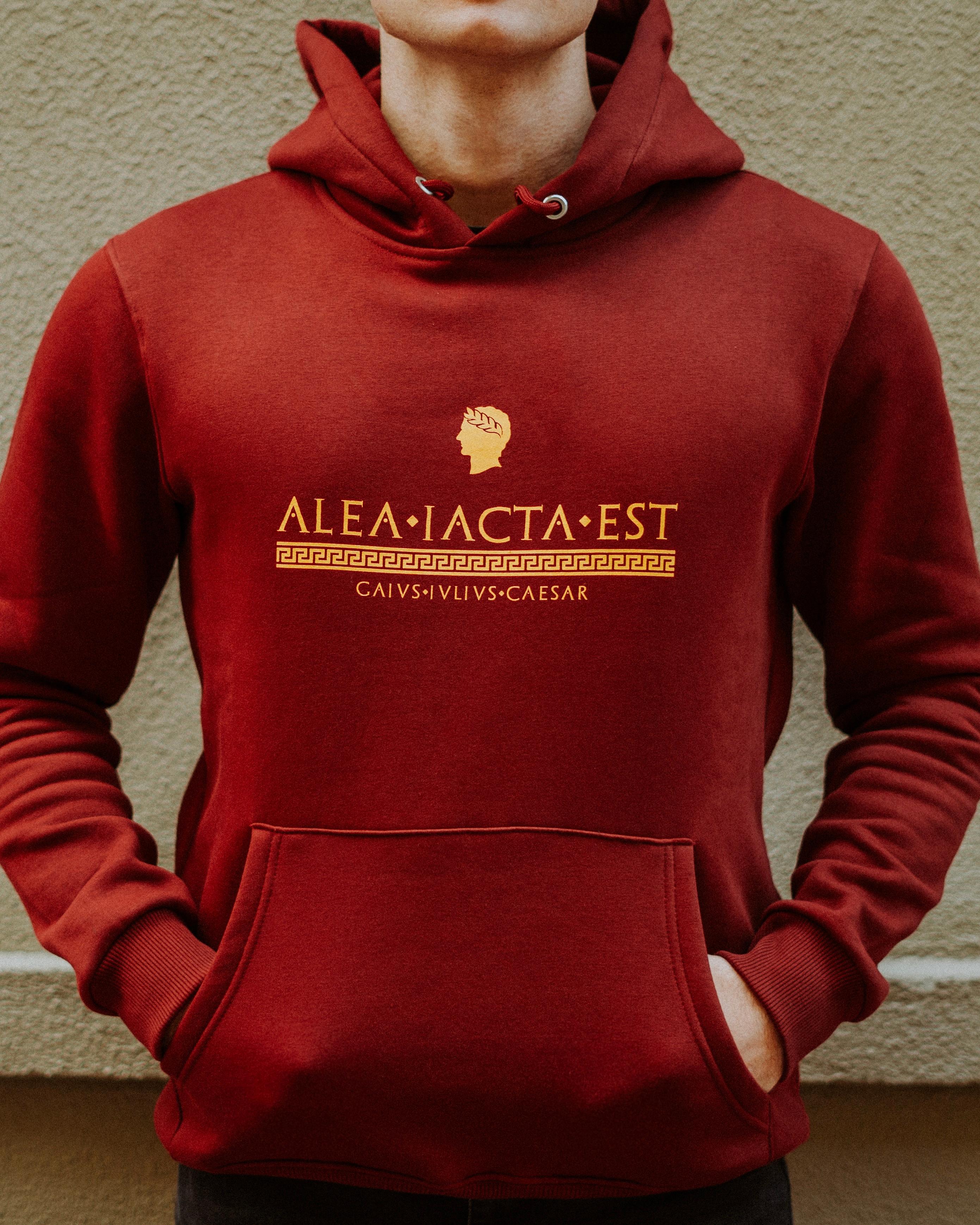 ROMA - ALEA IACTA EST - Özel Tasarım Bordo Hoodie