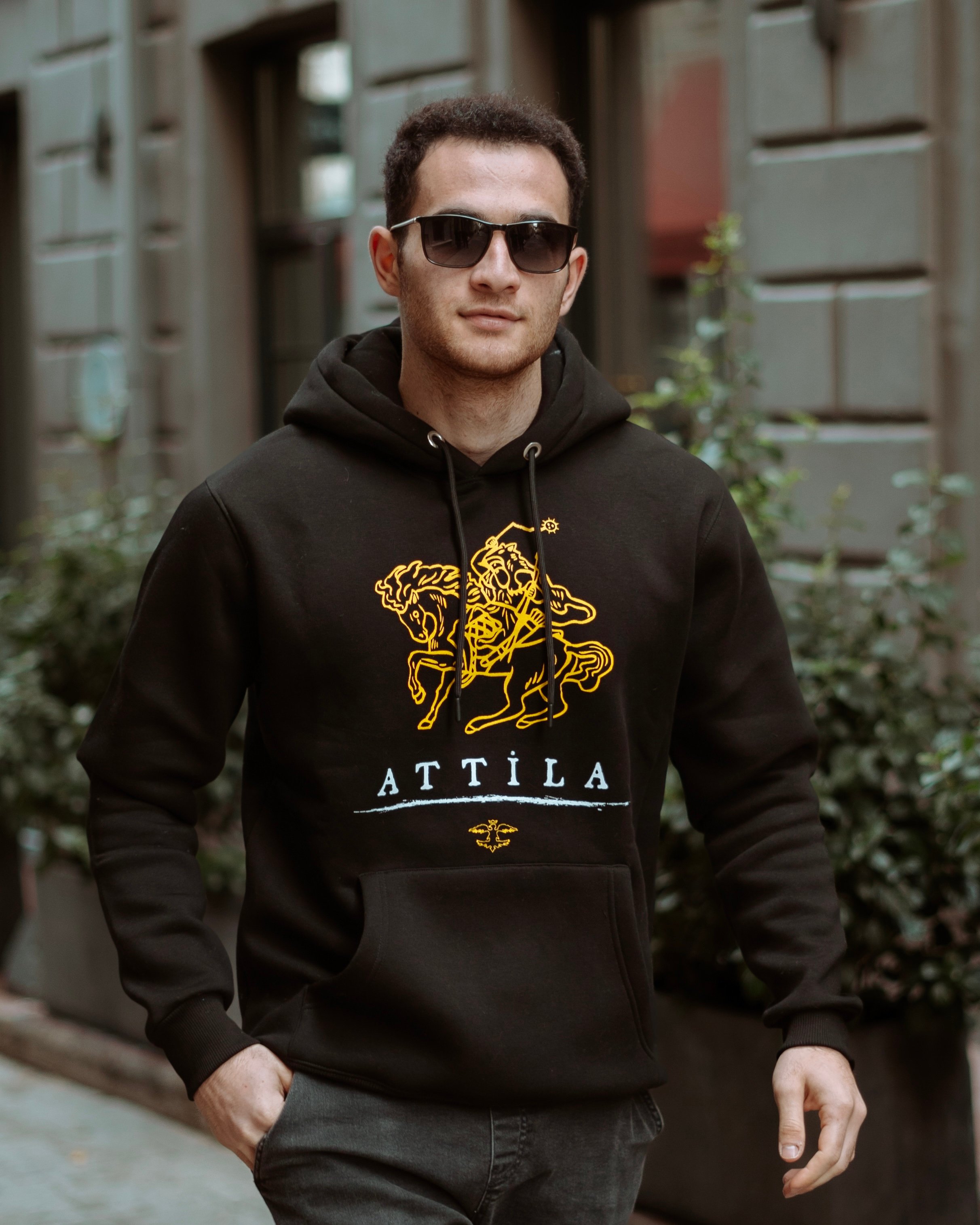 ATTİLA - TANRININ KIRBACI - Özel Tasarım Siyah Hoodie