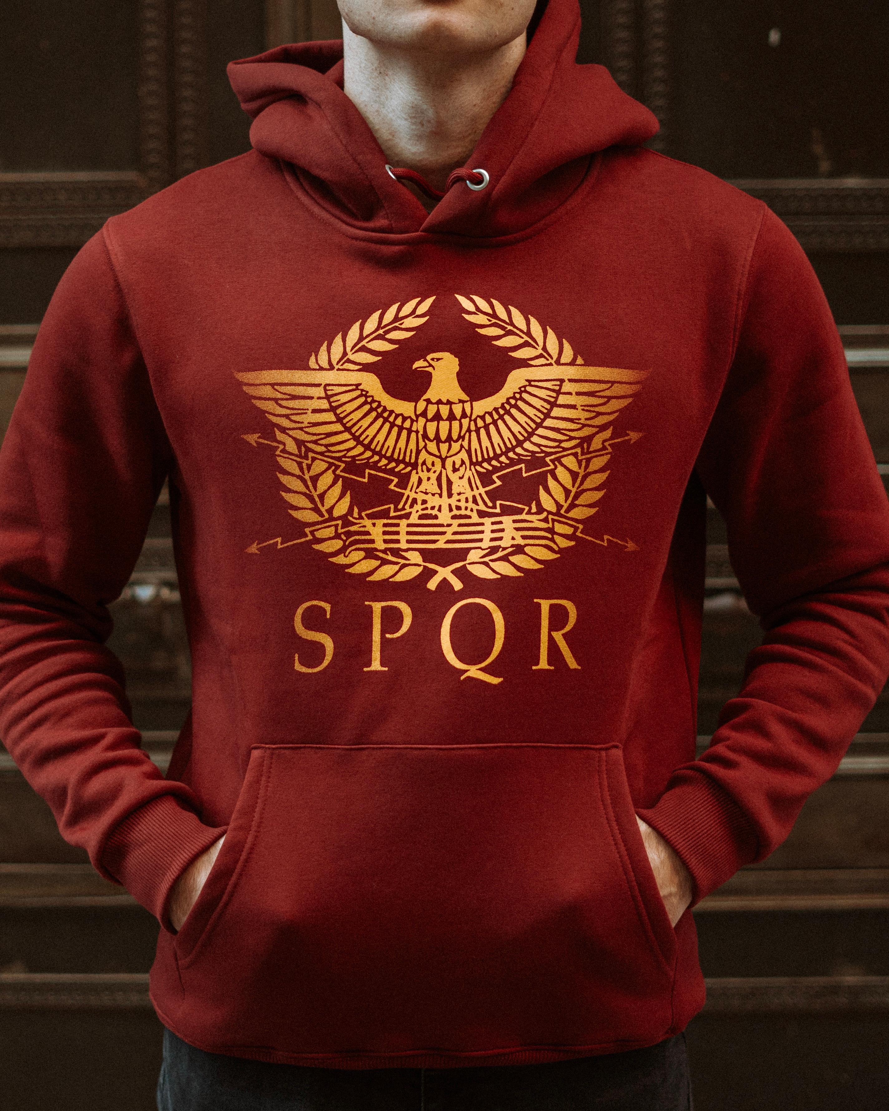 ROMA - S.P.Q.R. - Özel Tasarım Bordo Hoodie