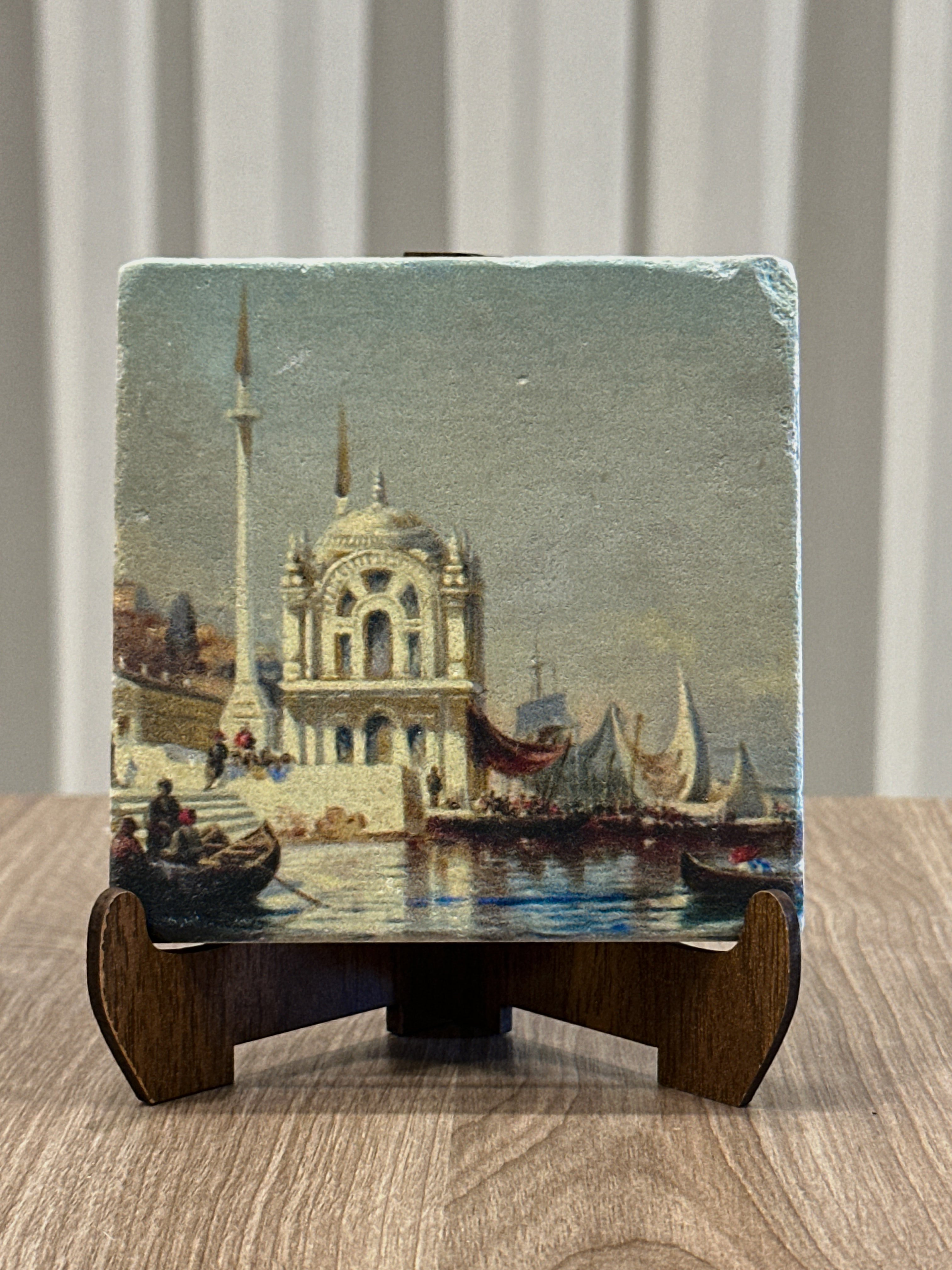 ORYANTALİZM KARIŞIK TABLO SETİ - DOĞAL TAŞ MASA TABLOSU & BARDAK ALTLIĞI