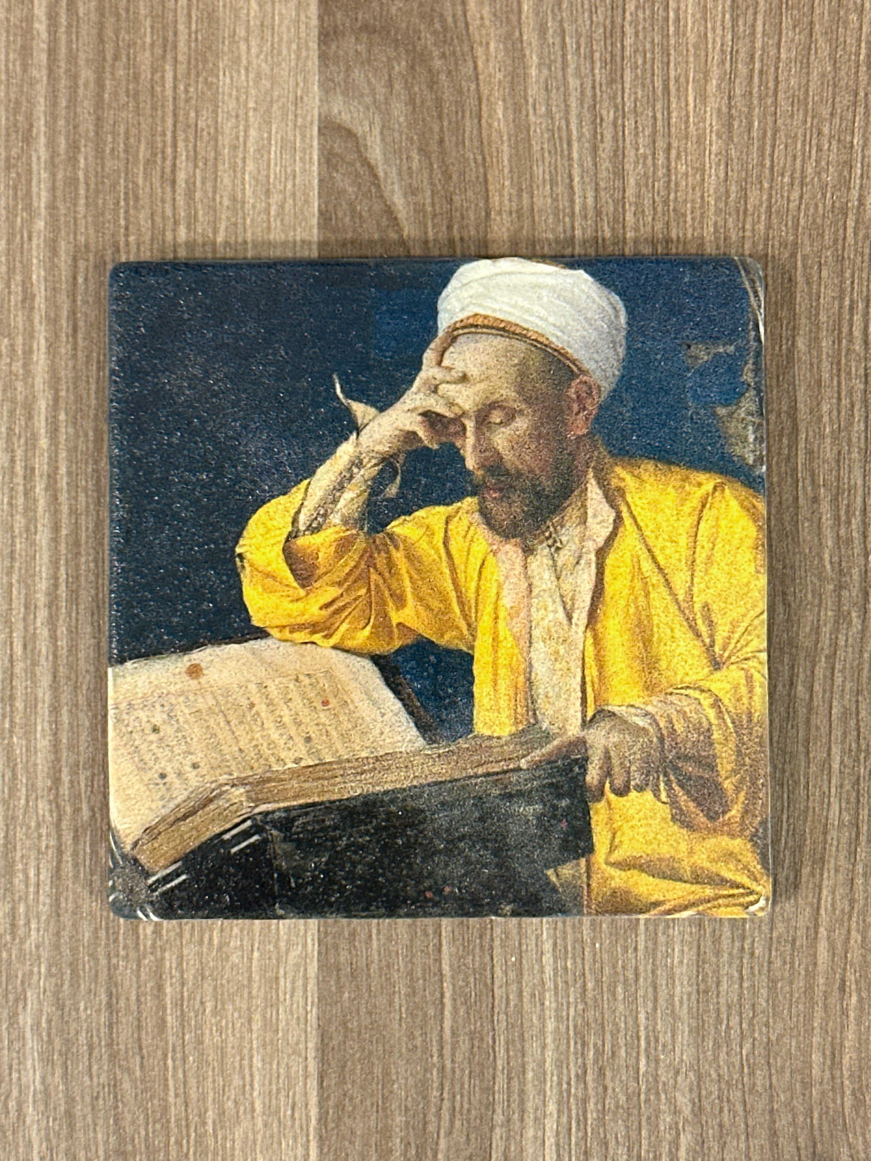 OSMAN HAMDİ BEY TABLO SETİ - DOĞAL TAŞ MASA TABLOSU & BARDAK ALTLIĞI