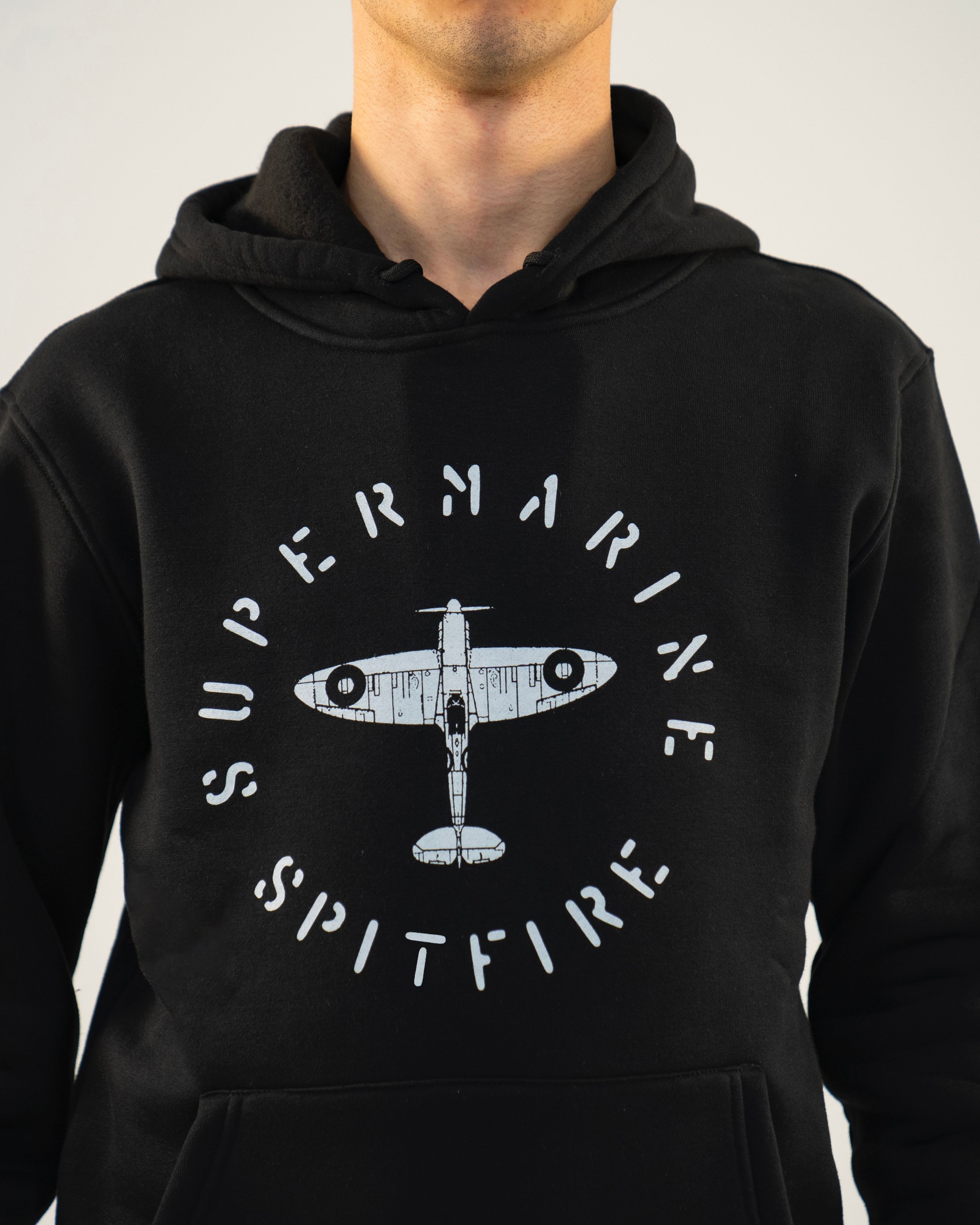 WW2 - SPITFIRE - Özel Tasarım Siyah Hoodie