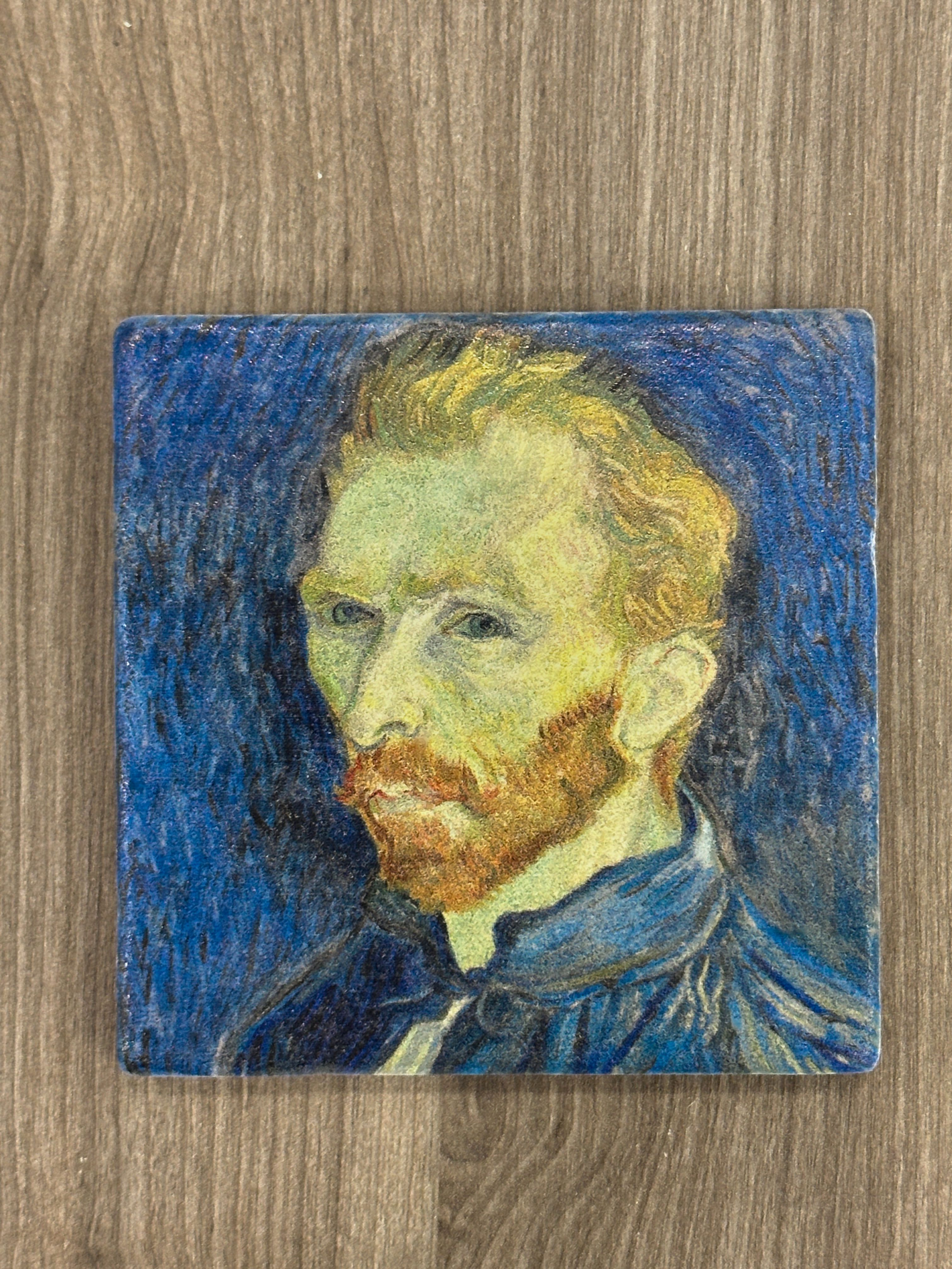 VAN GOGH TABLO SETİ 4 - DOĞAL TAŞ MASA TABLOSU & BARDAK ALTLIĞI