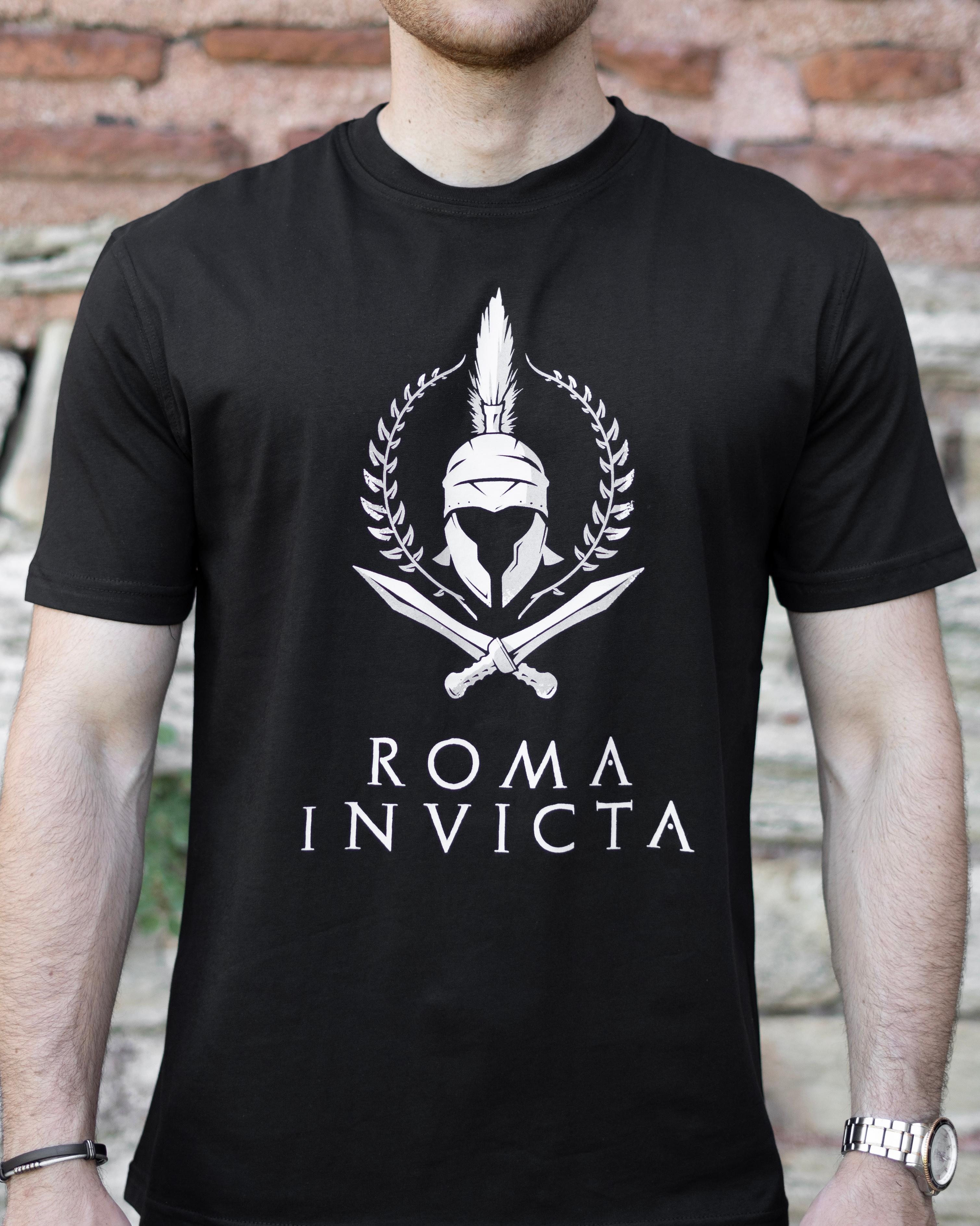 ROMA INVICTA - Özel Tasarım Siyah Tişört
