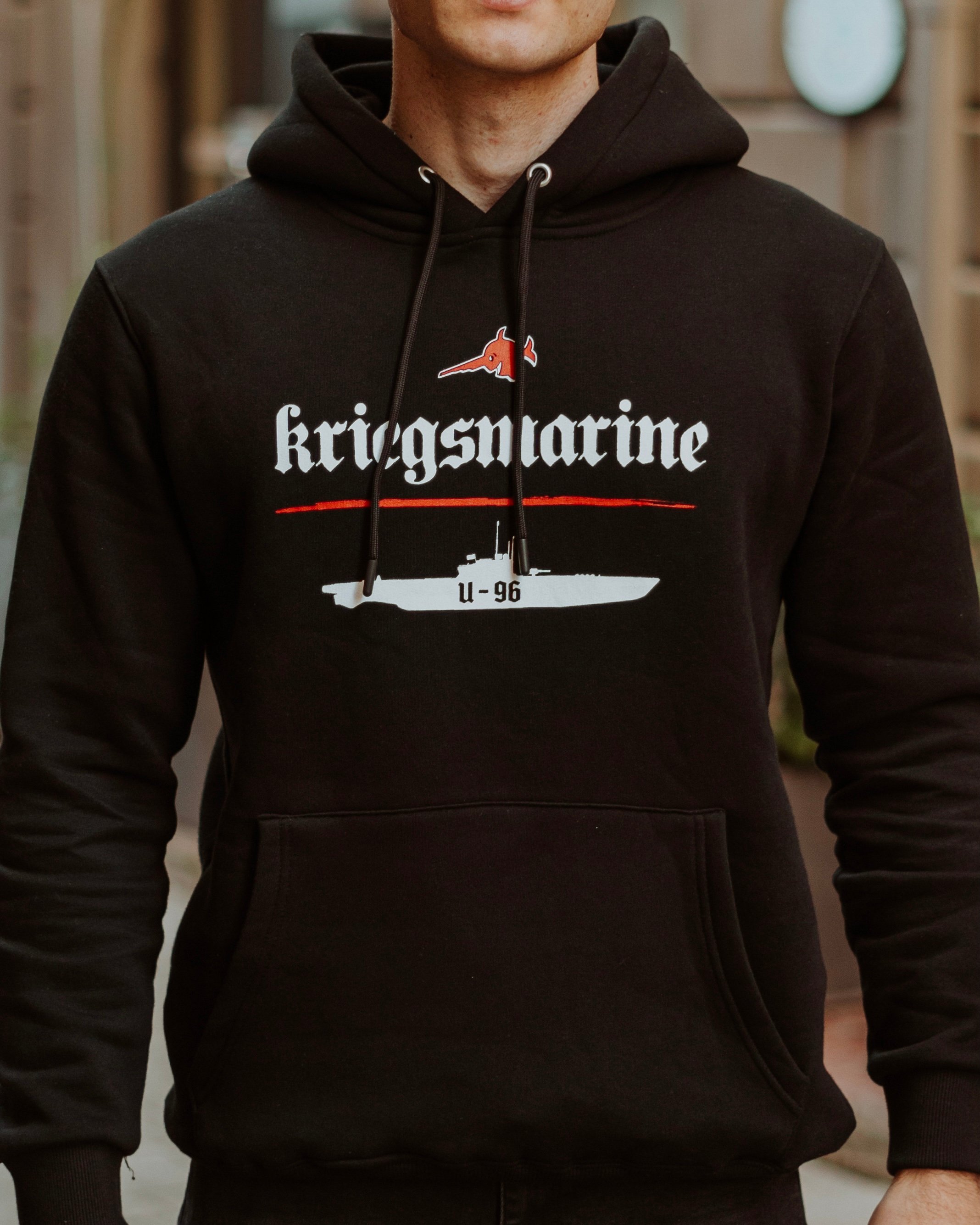 WW2 - KRIEGSMARINE U-96 Özel Tasarım Siyah Hoodie