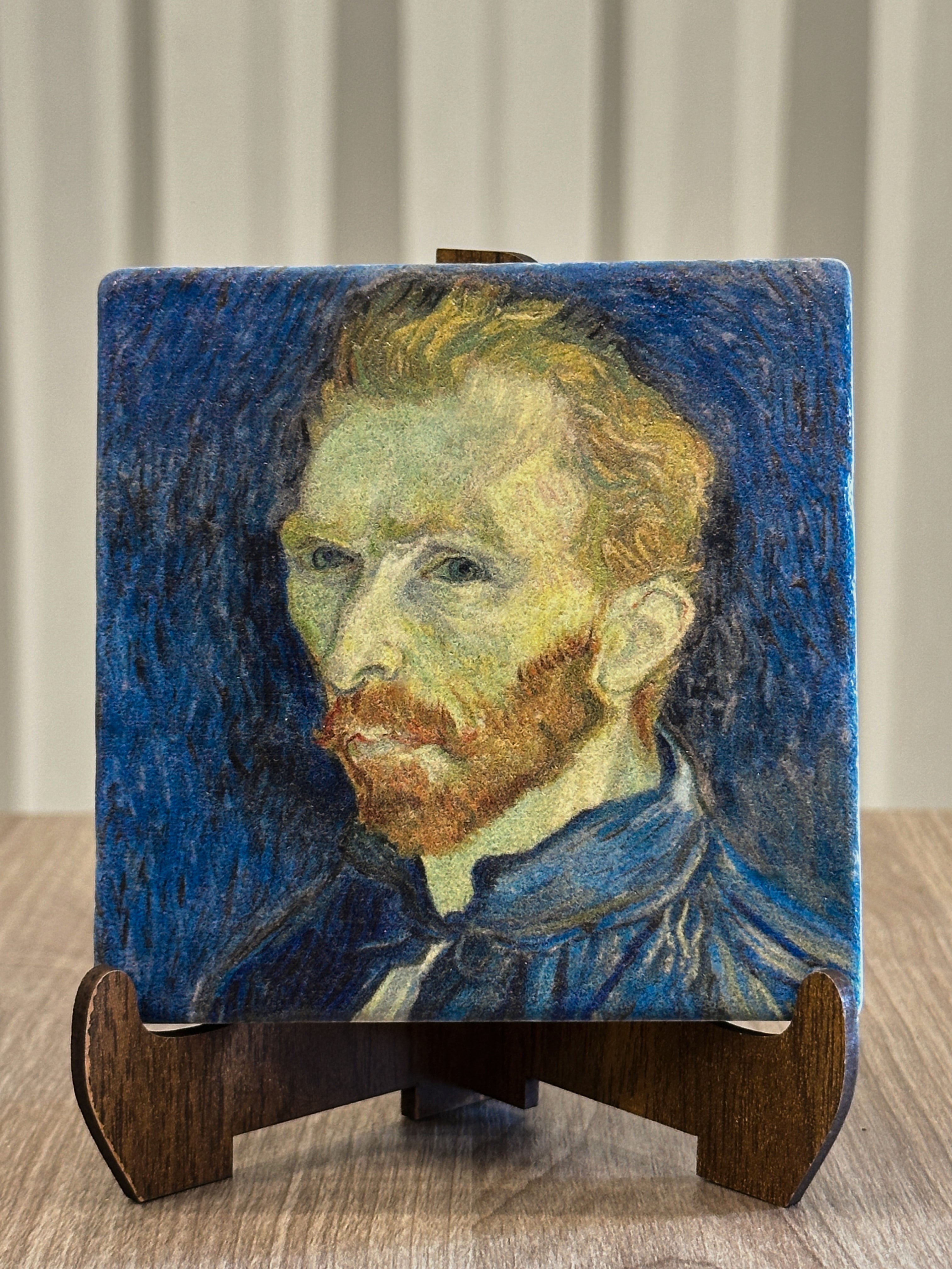 VAN GOGH TABLO SETİ 4 - DOĞAL TAŞ MASA TABLOSU & BARDAK ALTLIĞI