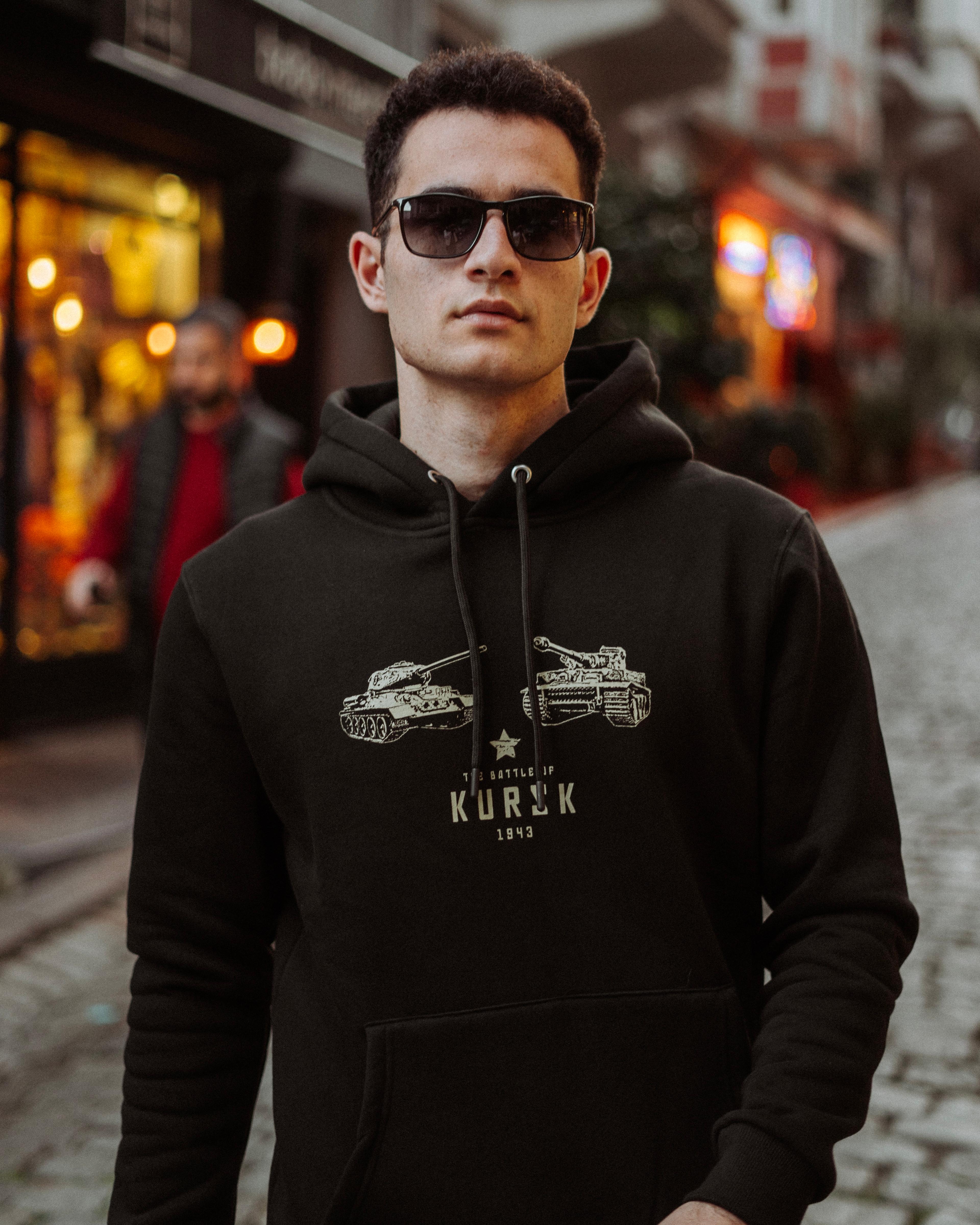 WW2 - KURSK 1943 - Özel Tasarım Siyah Hoodie