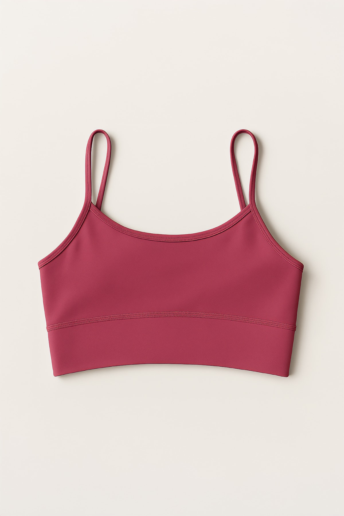 İnce Askılı Toparlayıcı Spor Büstiyer - Mürdüm