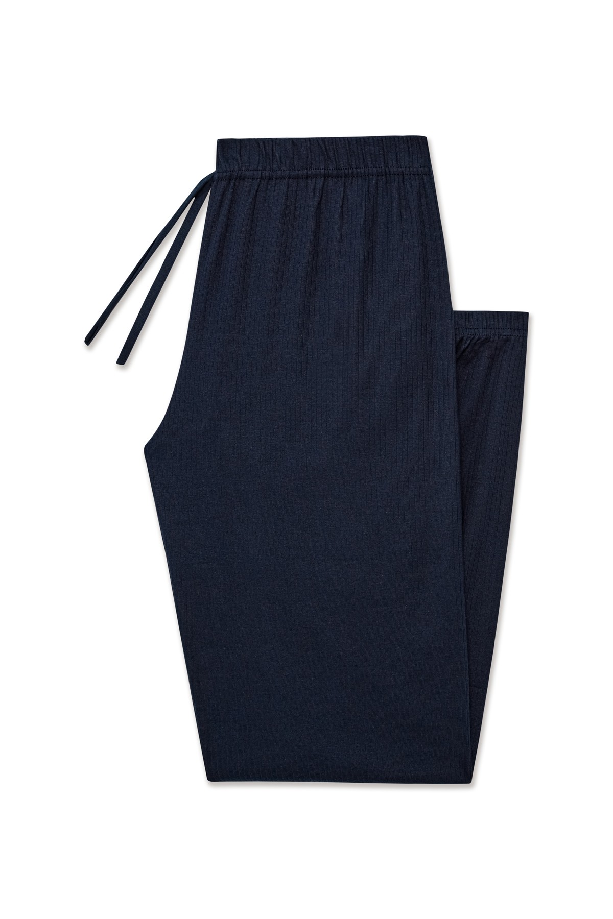 Pamuklu Fitilli Paça Bantlı Kadın Pijama Altı - Lacivert