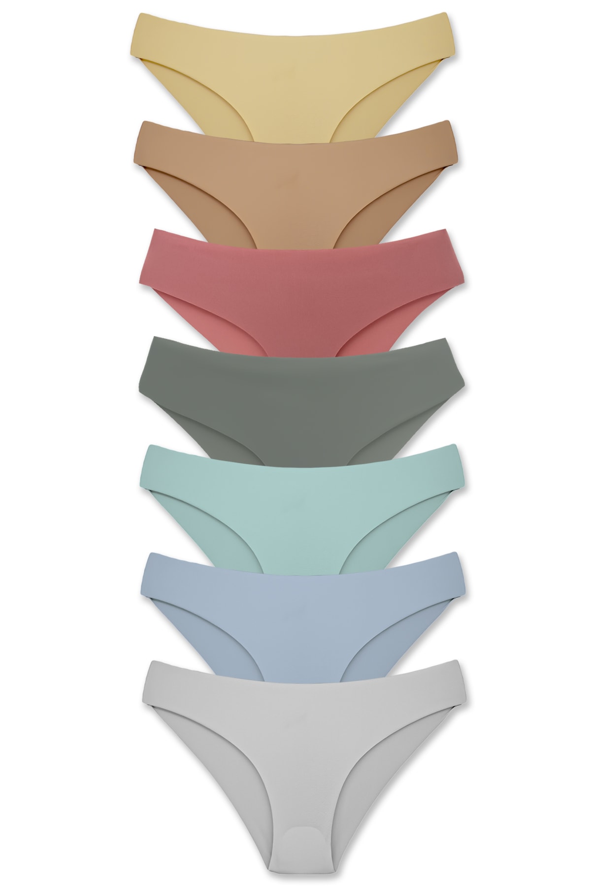 İnterlok Lazer Kesim Kadın Slip Külot – 7’li Paket