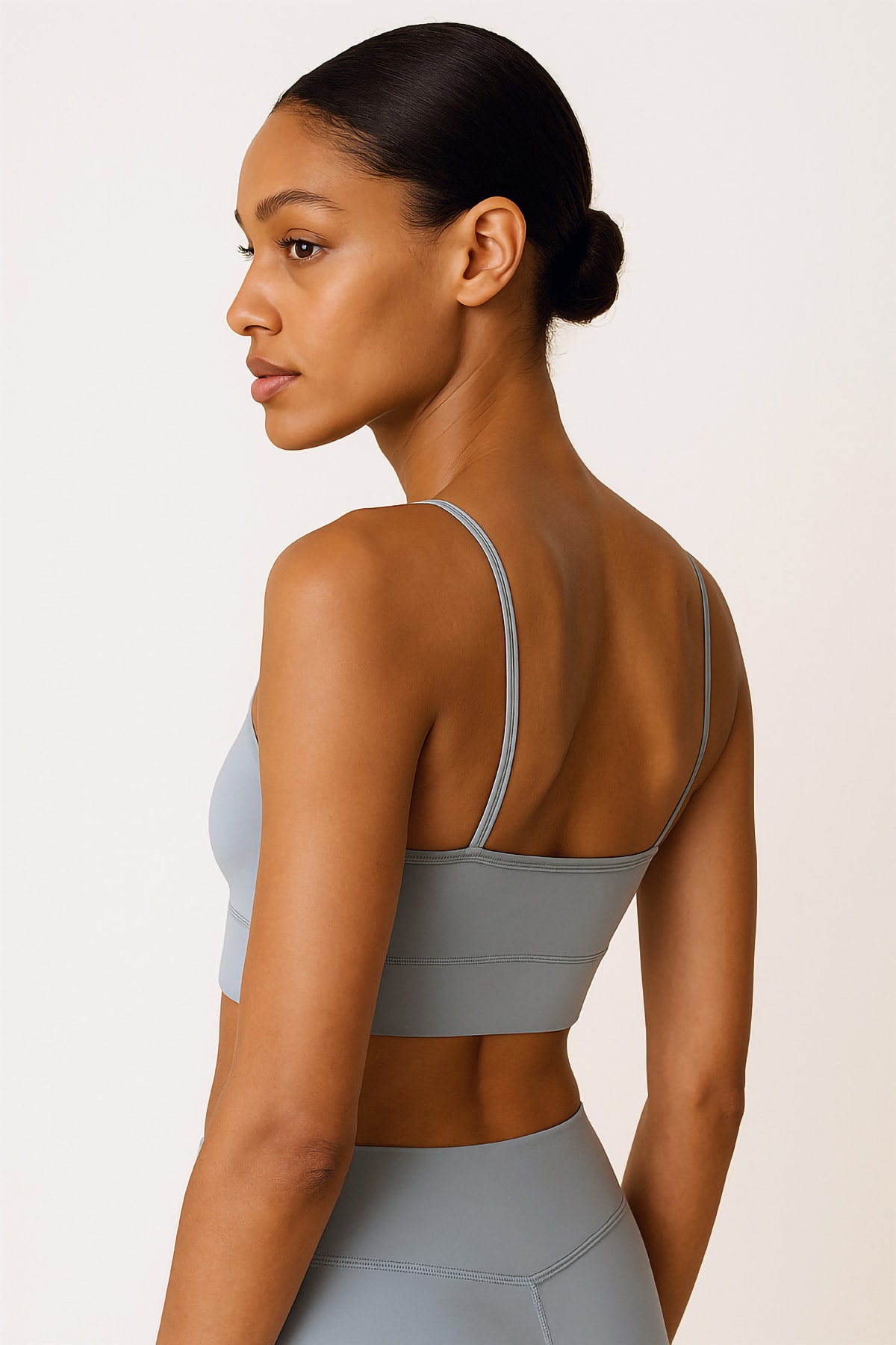 İnce Askılı Toparlayıcı Spor Büstiyer - Navy