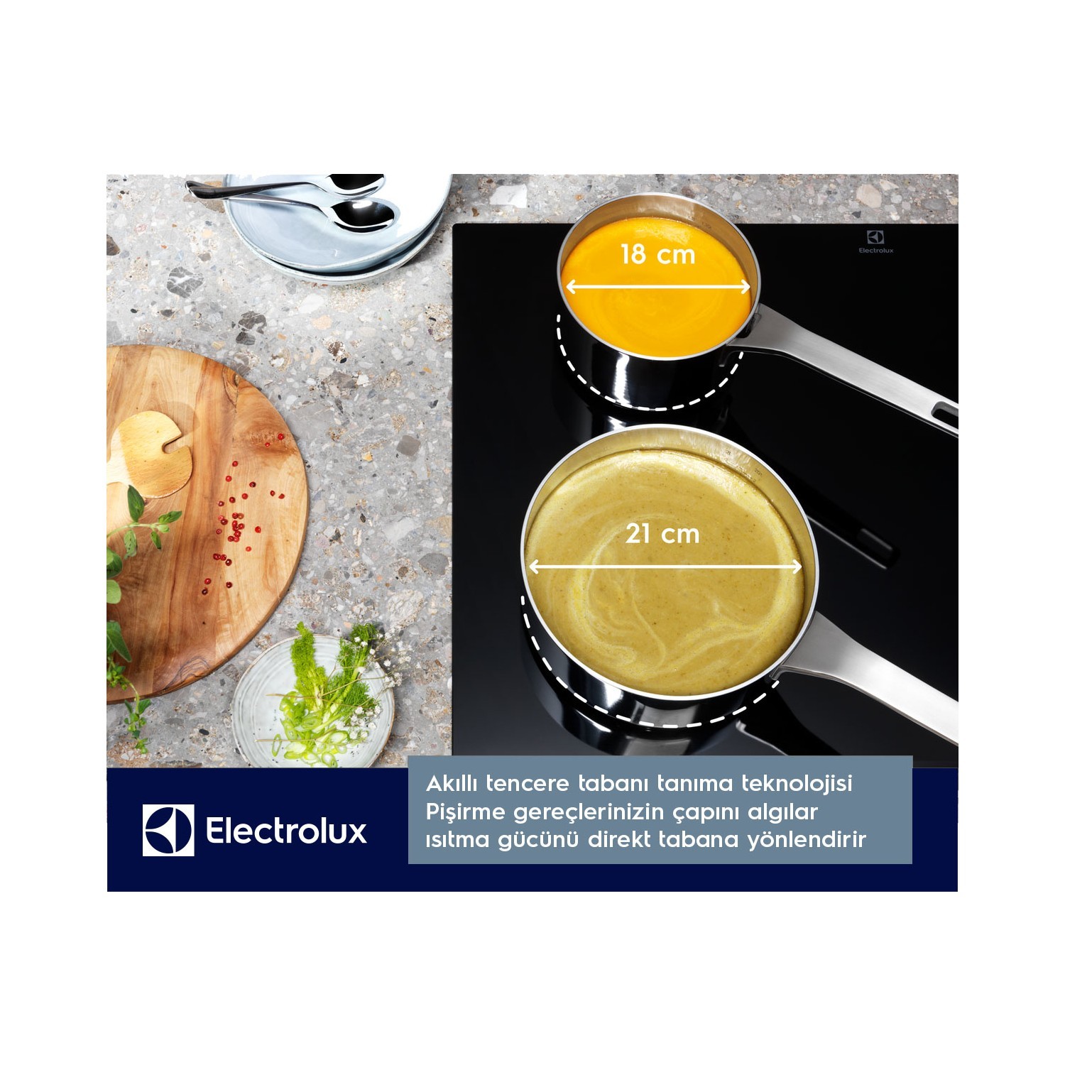 Electrolux EIV734 Bridge İndüksiyonlu Siyah Vitroseramik Ocak