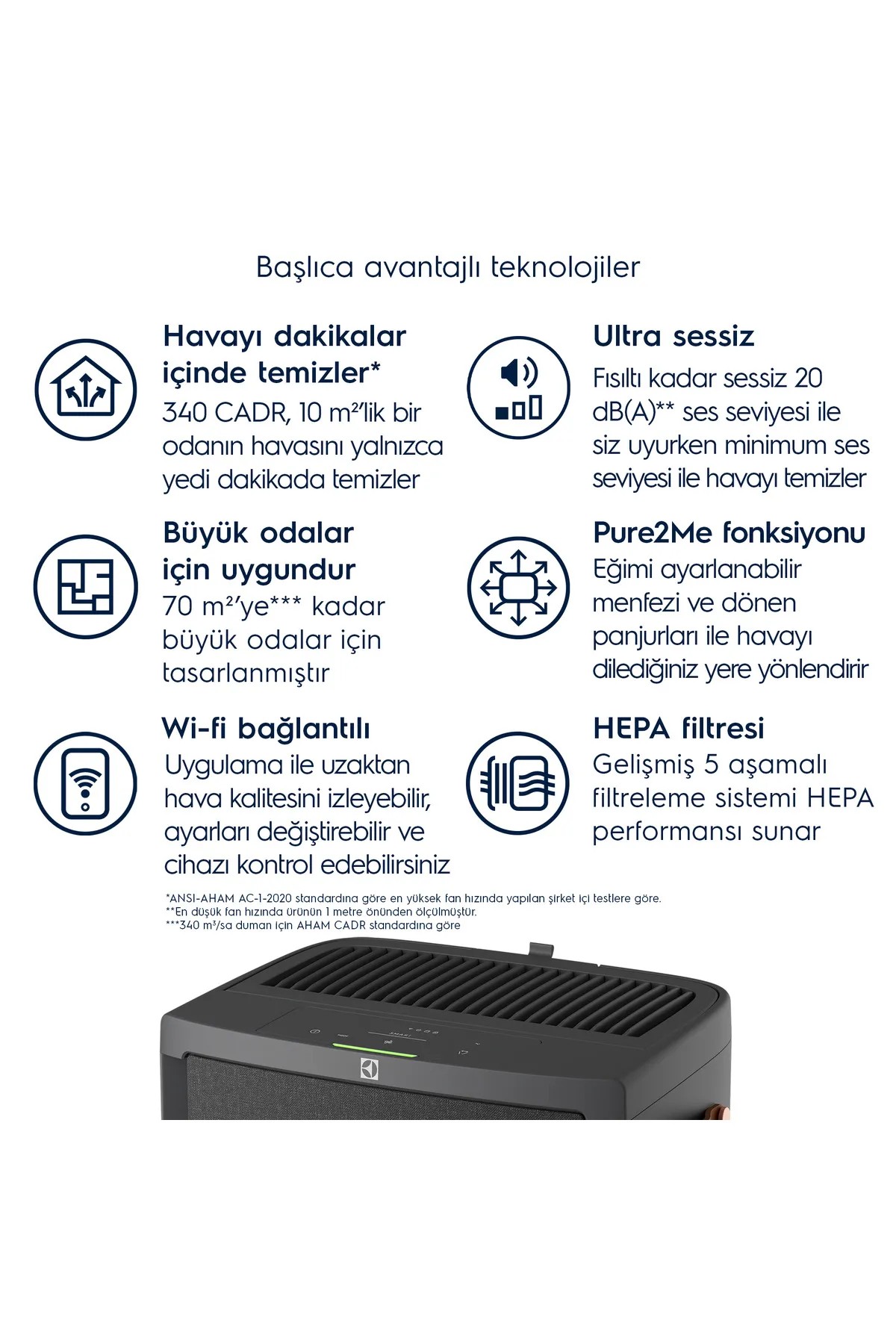 Electrolux EPU73771DG Pure A9 Hava Temizleme Cihazı