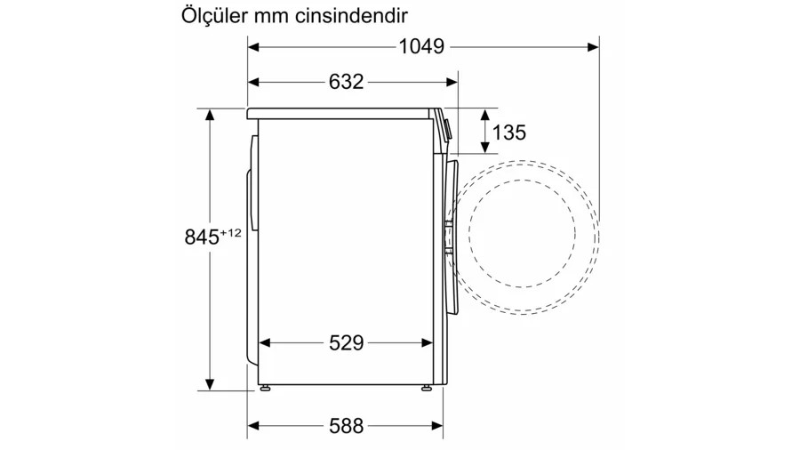 Bosch WGA252Z0TR 1200 Devir 10 kg Çamaşır Makinesi 3 Yıl Garantili 10 Yıl Motor Garantilli