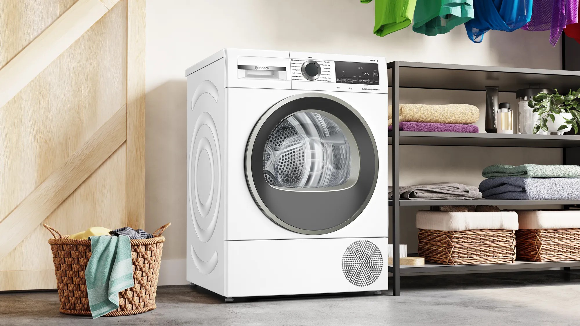 Bosch WQG244C1TR Serie 6 Isı Pompalı Kurutma Makinesi 9 kg