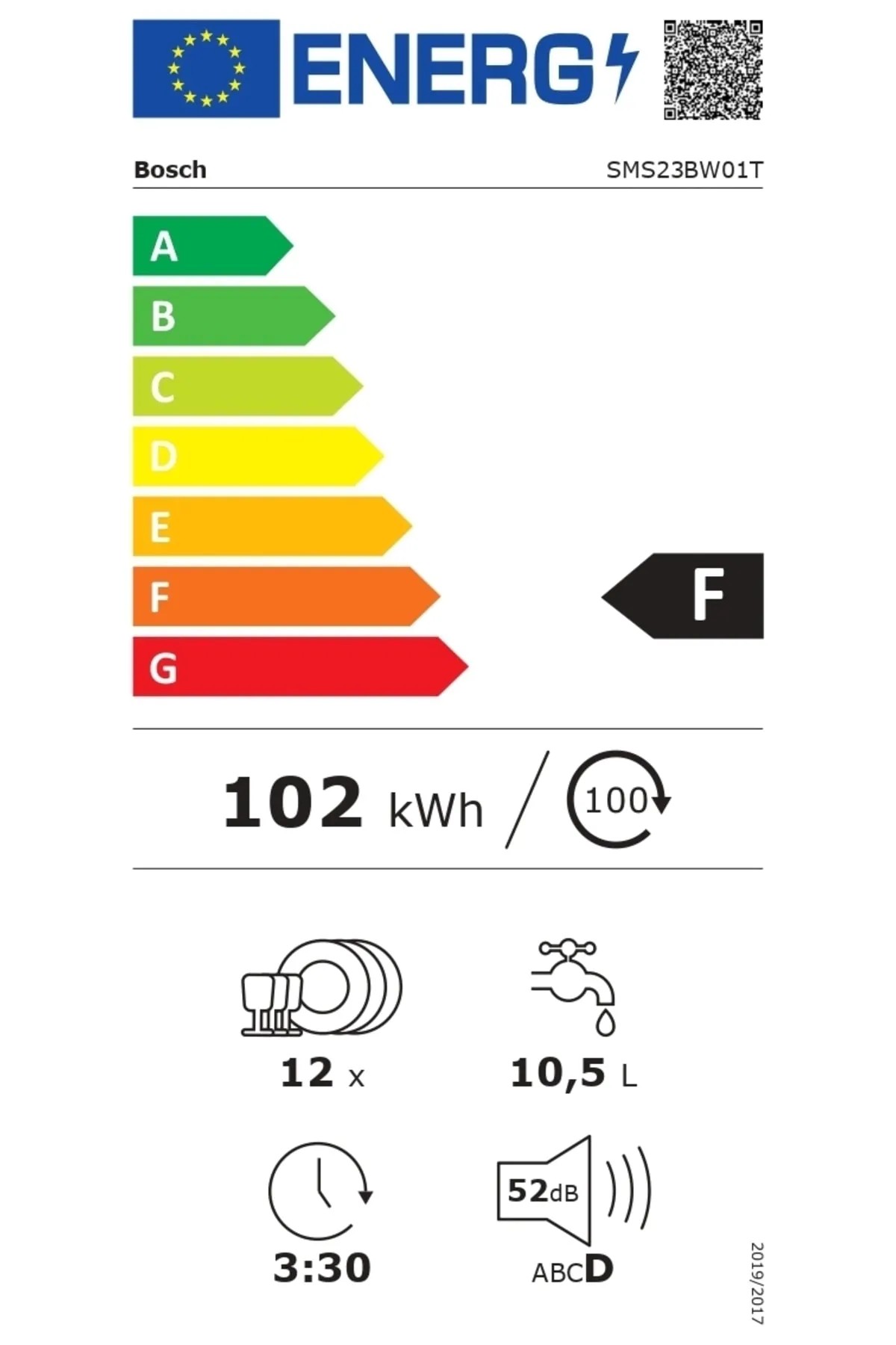 Bosch SMS23BW01T 3 Programlı Bulaşık Makinesi