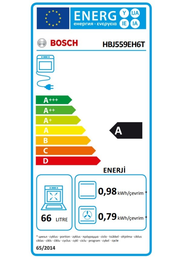 Bosch HBJ559EH6T Gri Ankastre Firin