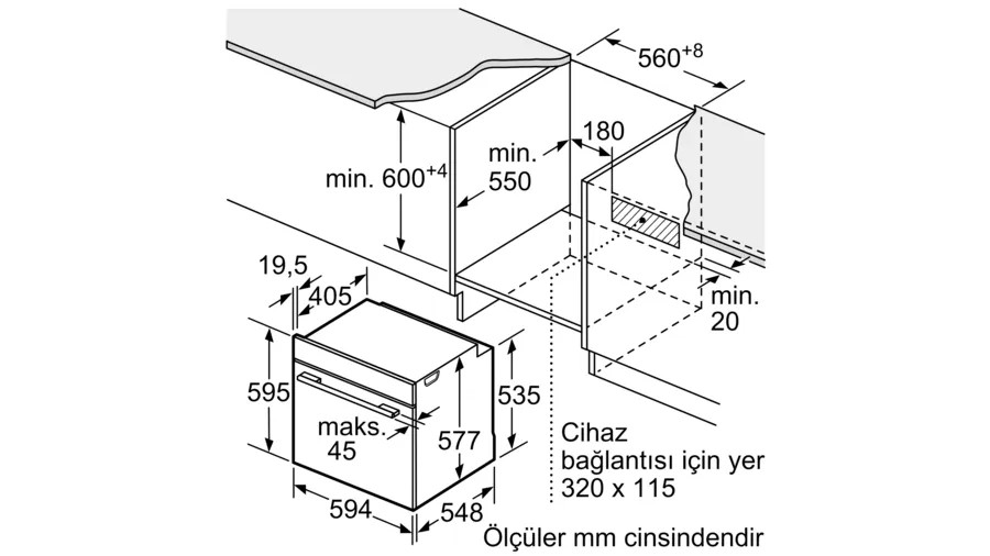 Bosch HBG7563B1 Ankastre Fırın