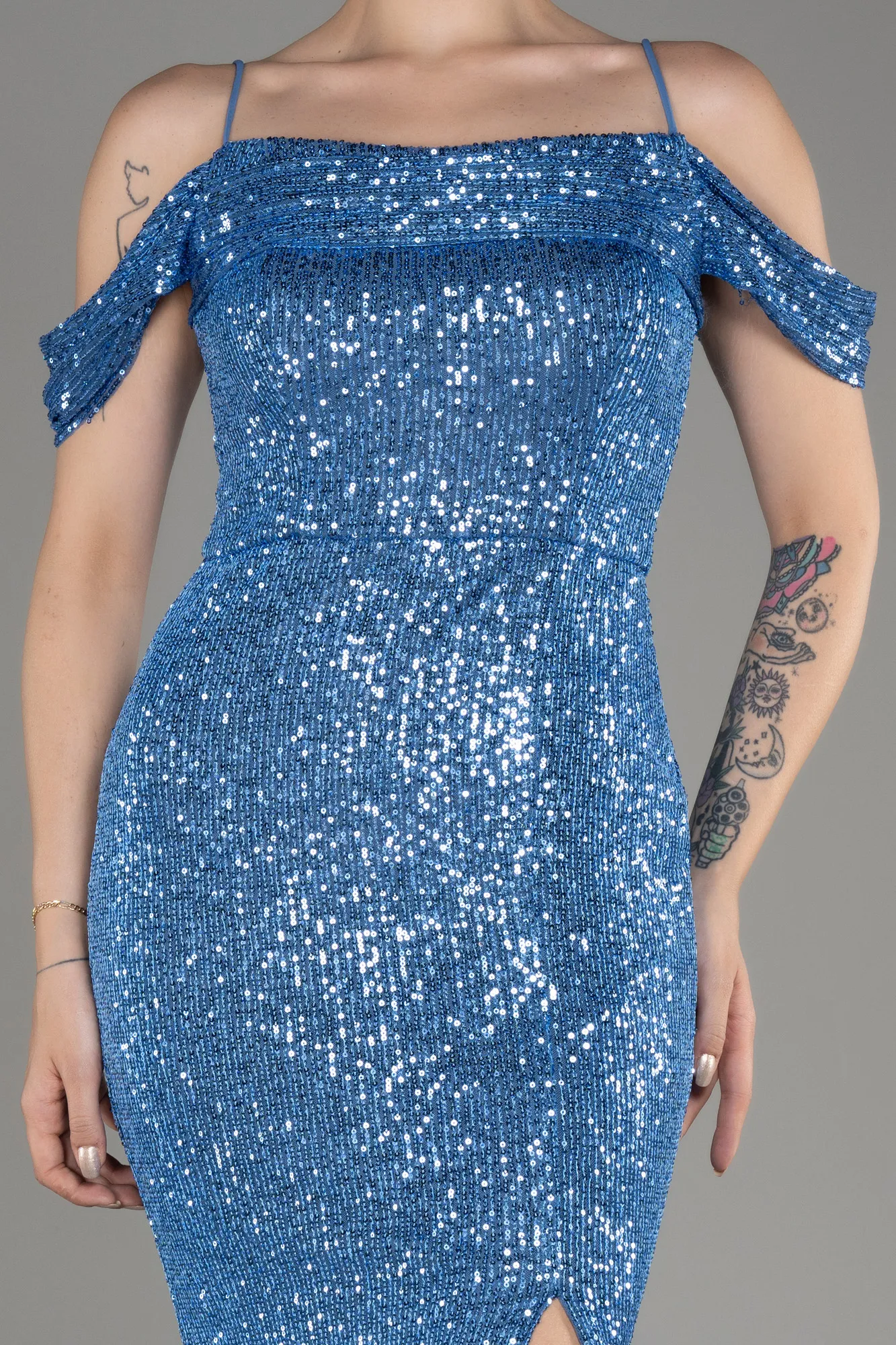 Slit Long Scaly Mermaid Prom Dress ABU3967