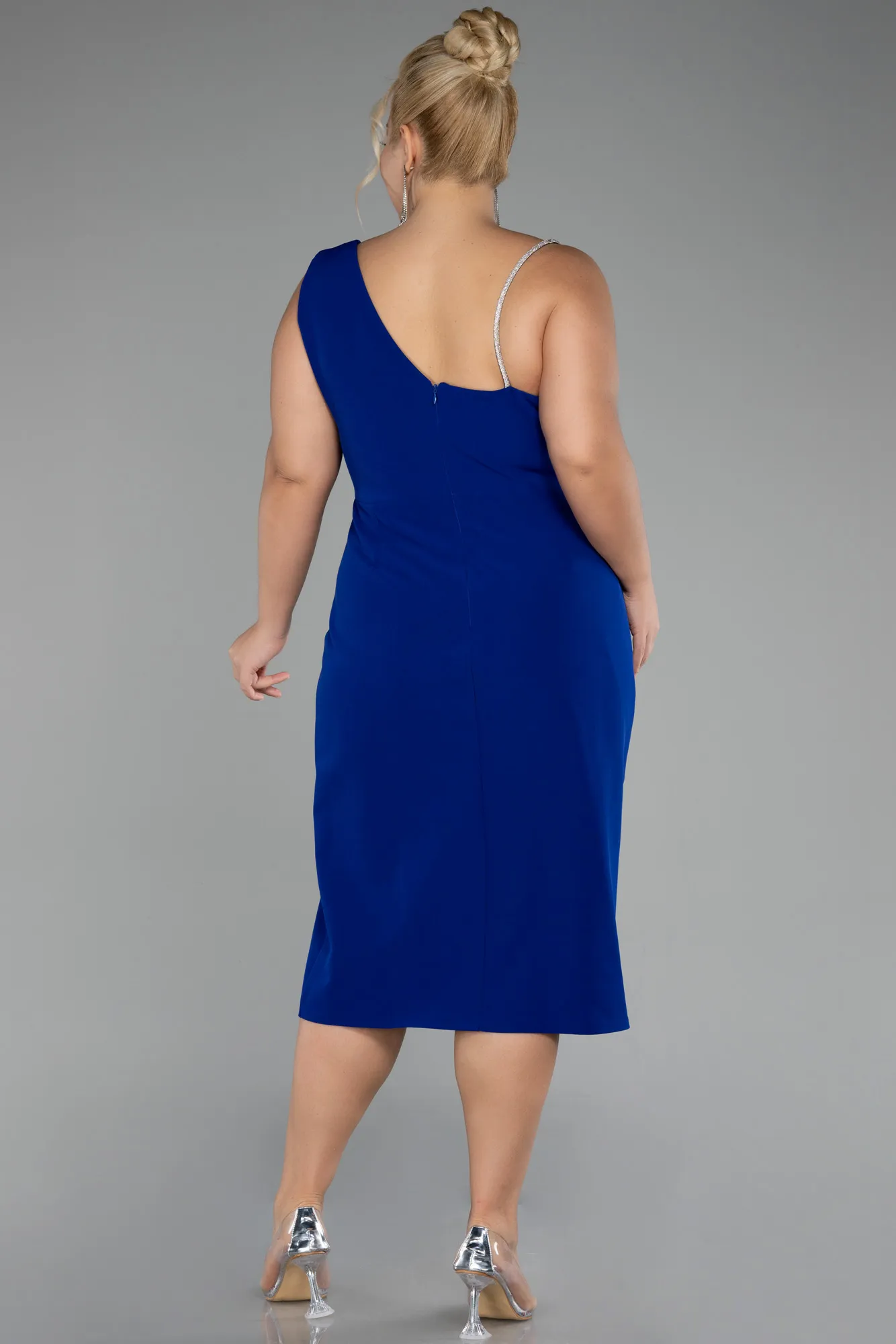 Sleeveless Midi Plus Size Invitation Dress ABK2059