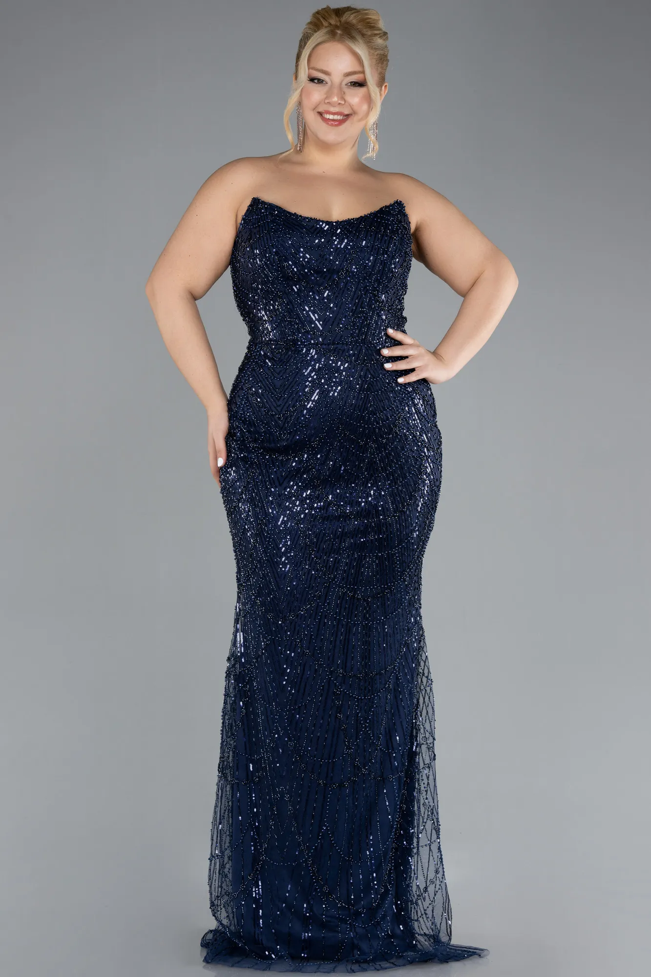 Long Plus Size Engagement Dress ABU4384