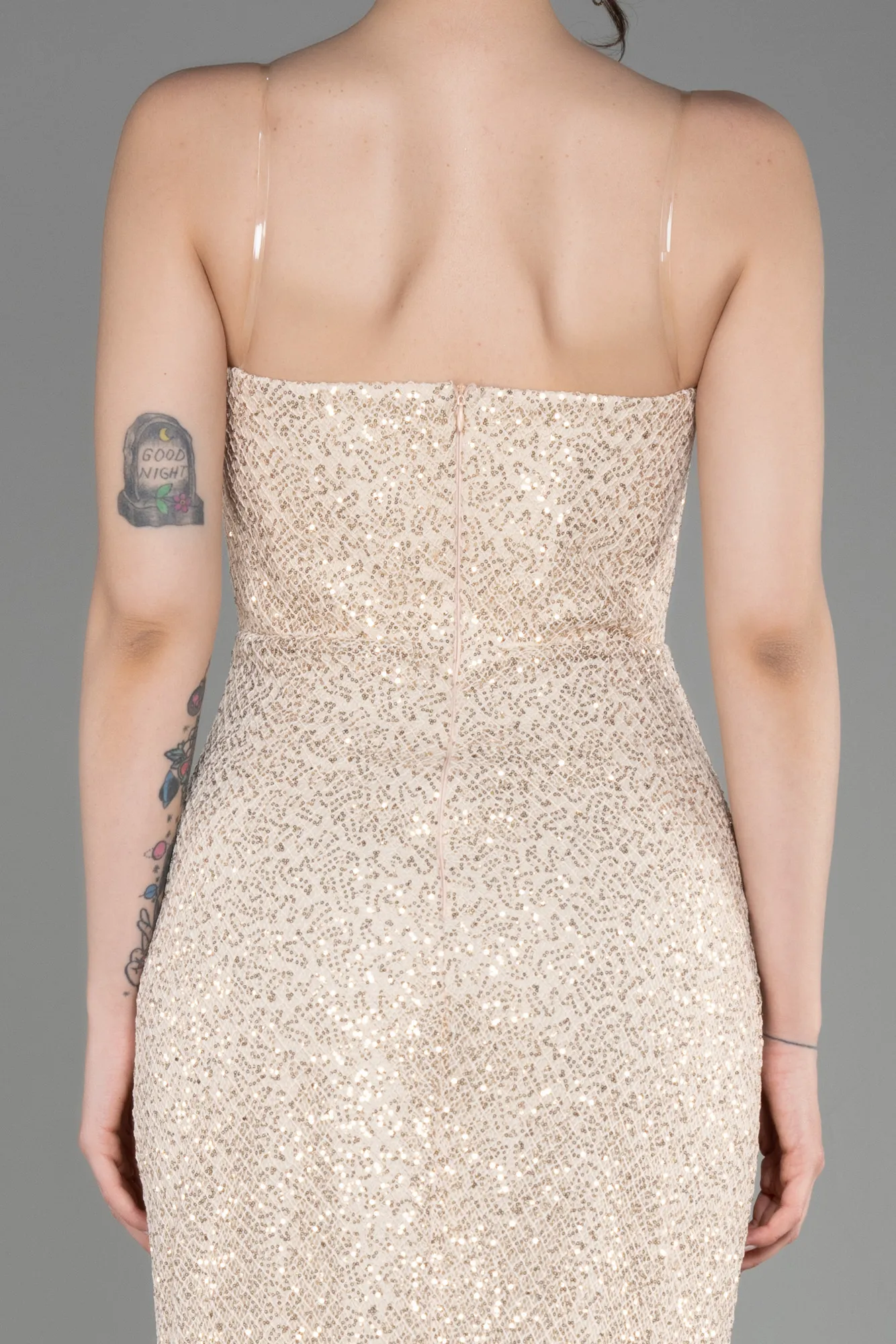 Strapless Scaly Long Mermaid Evening Dress ABU3850