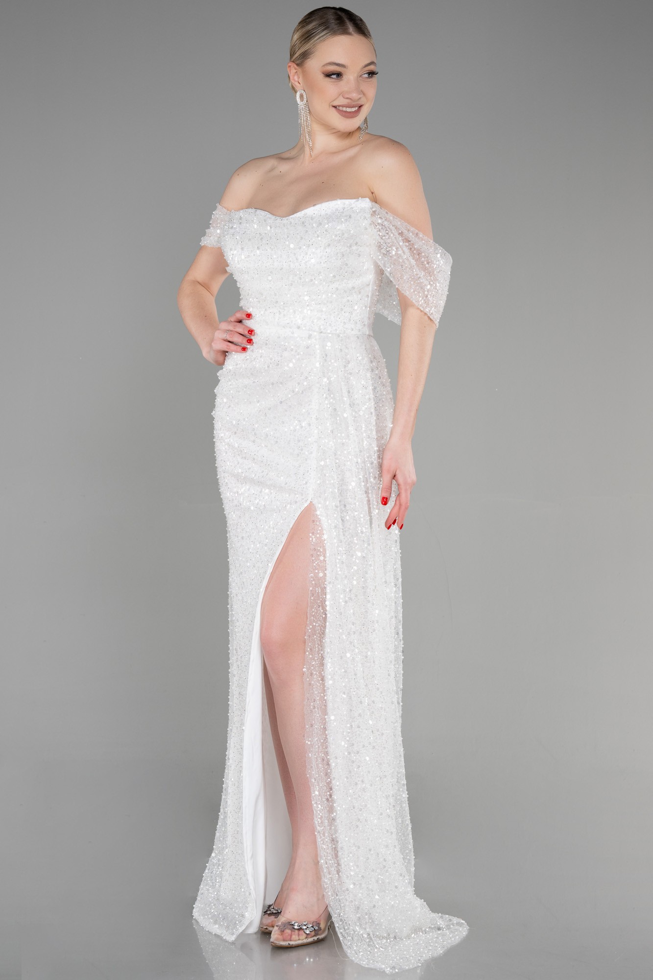 Long Scaly Evening Dress ABU3577