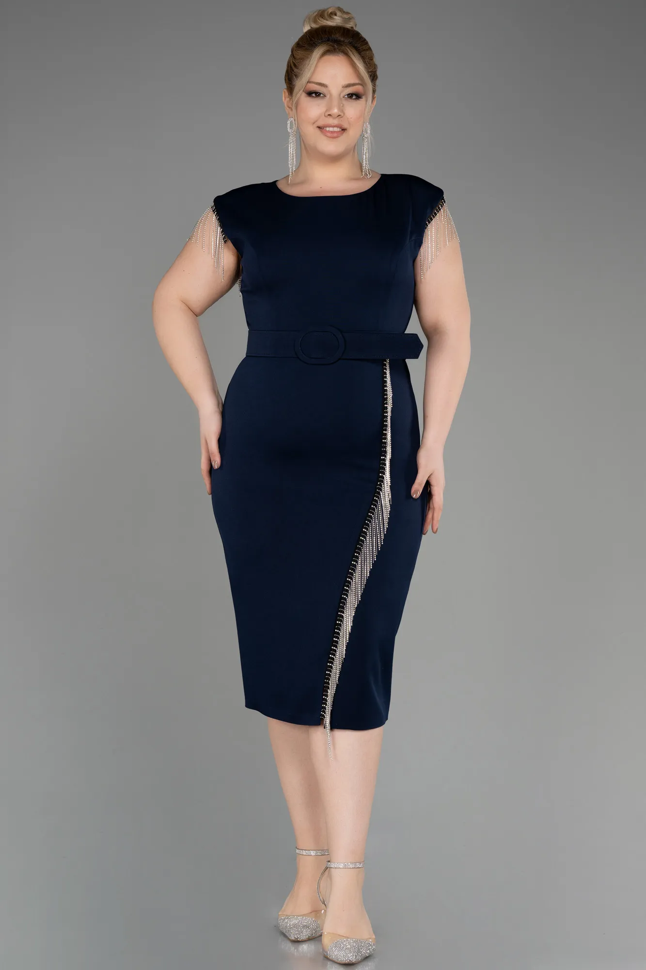 Midi Plus Size Cocktail Dress ABK2023