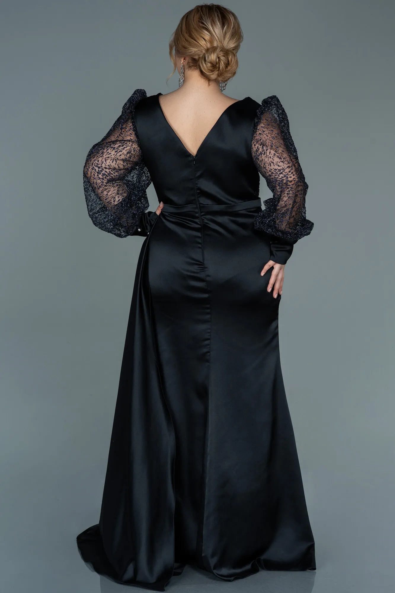 Long Satin Plus Size Evening Dress ABU2759