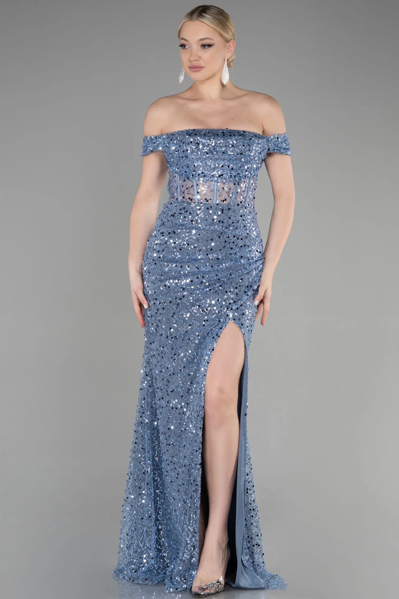 Long Scaly Evening Dress ABU3498