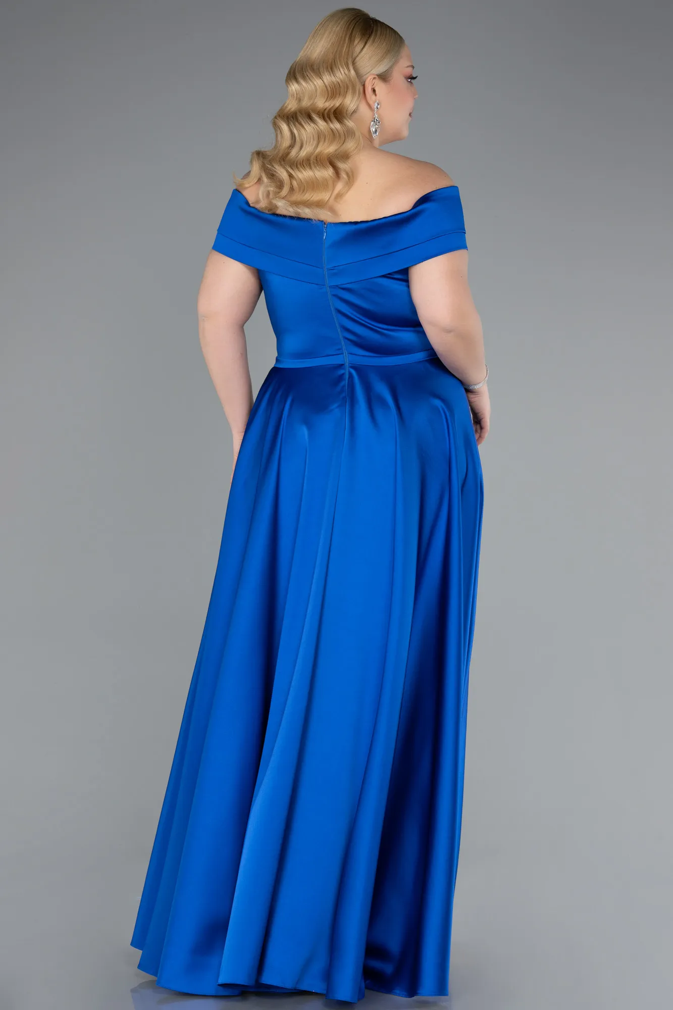 Long Satin Plus Size Evening Dress ABU2355