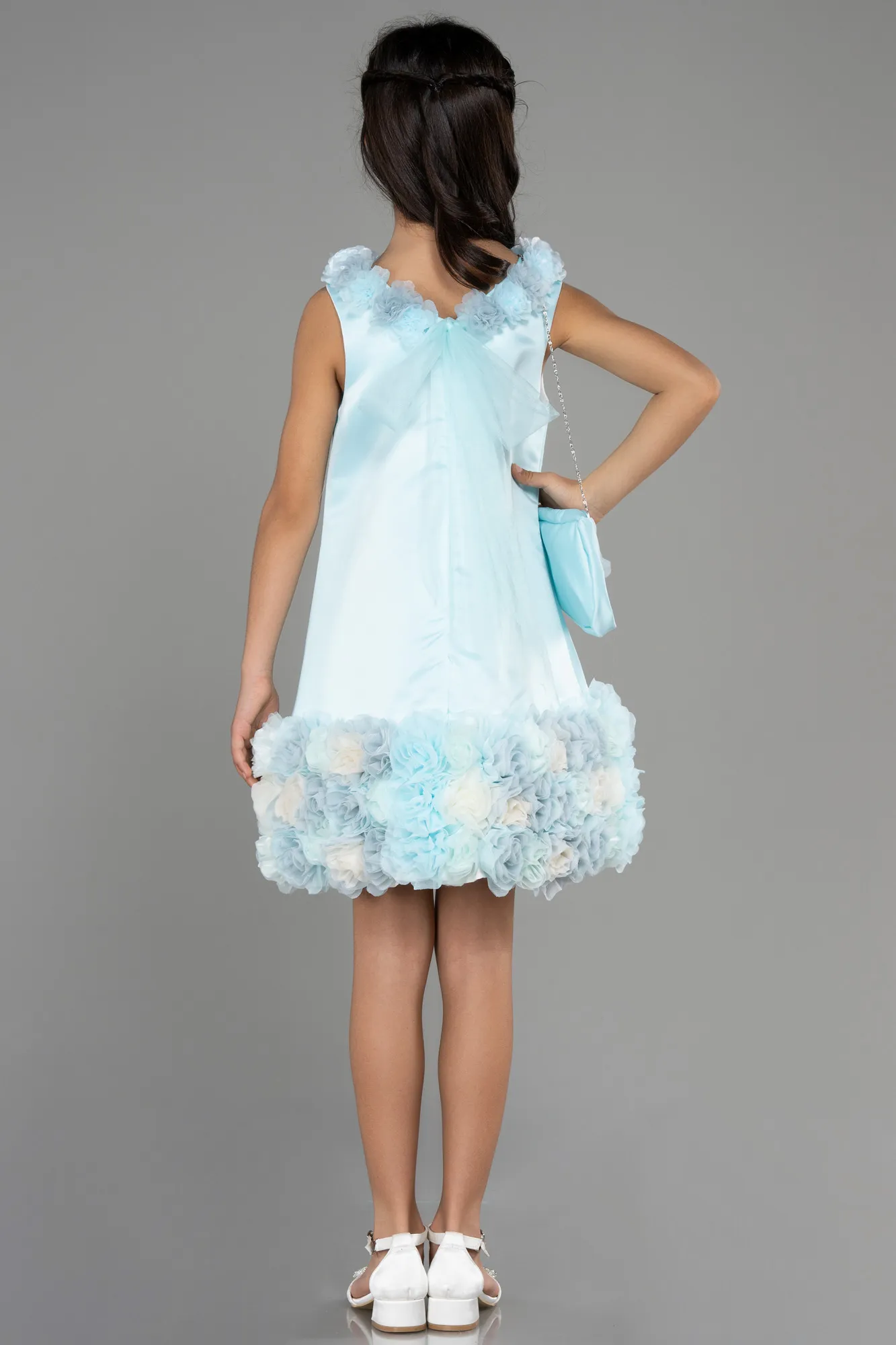 Short Satin Girl Dress ABK1994