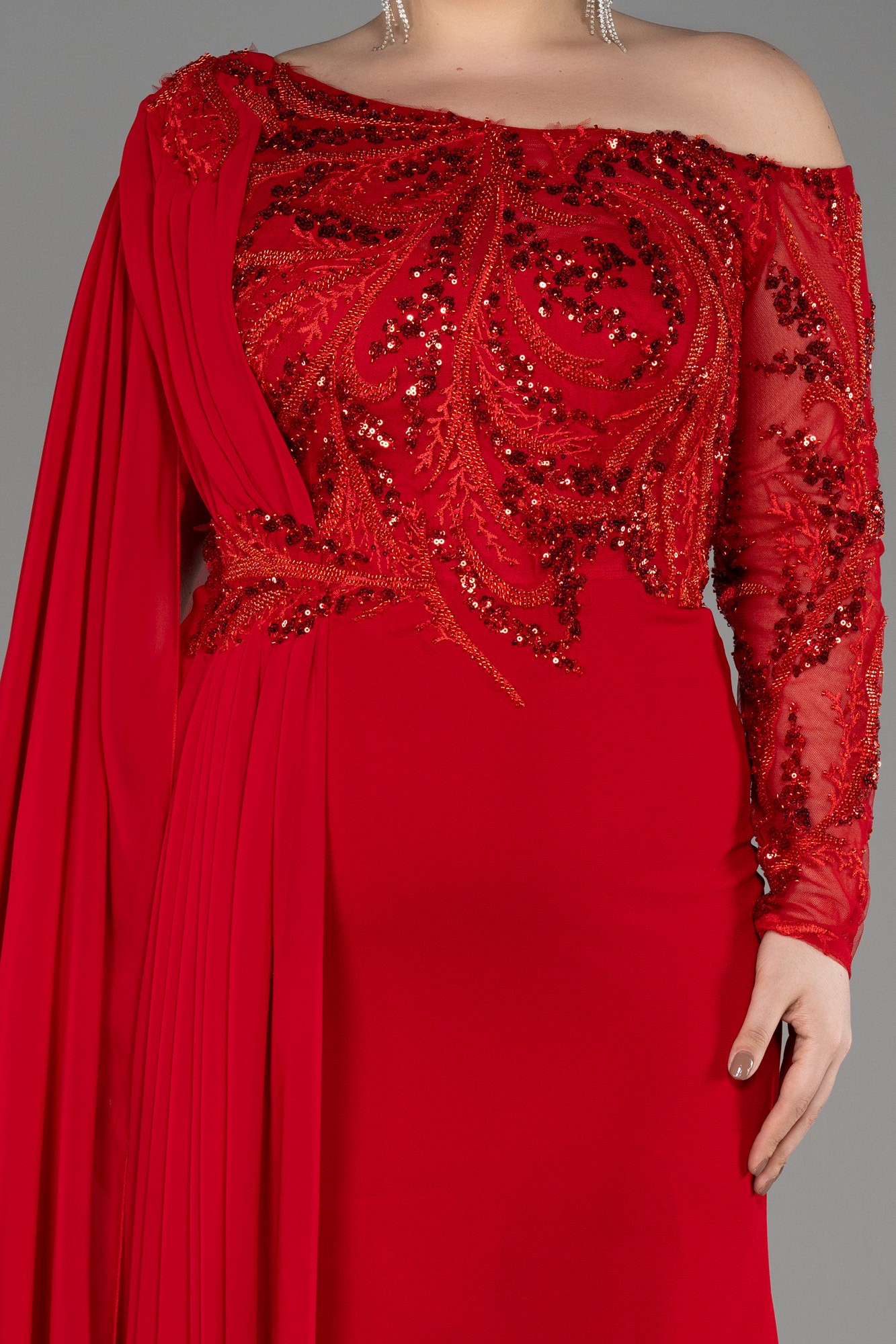 Long Dantelle Plus Size Evening Dress ABU3512