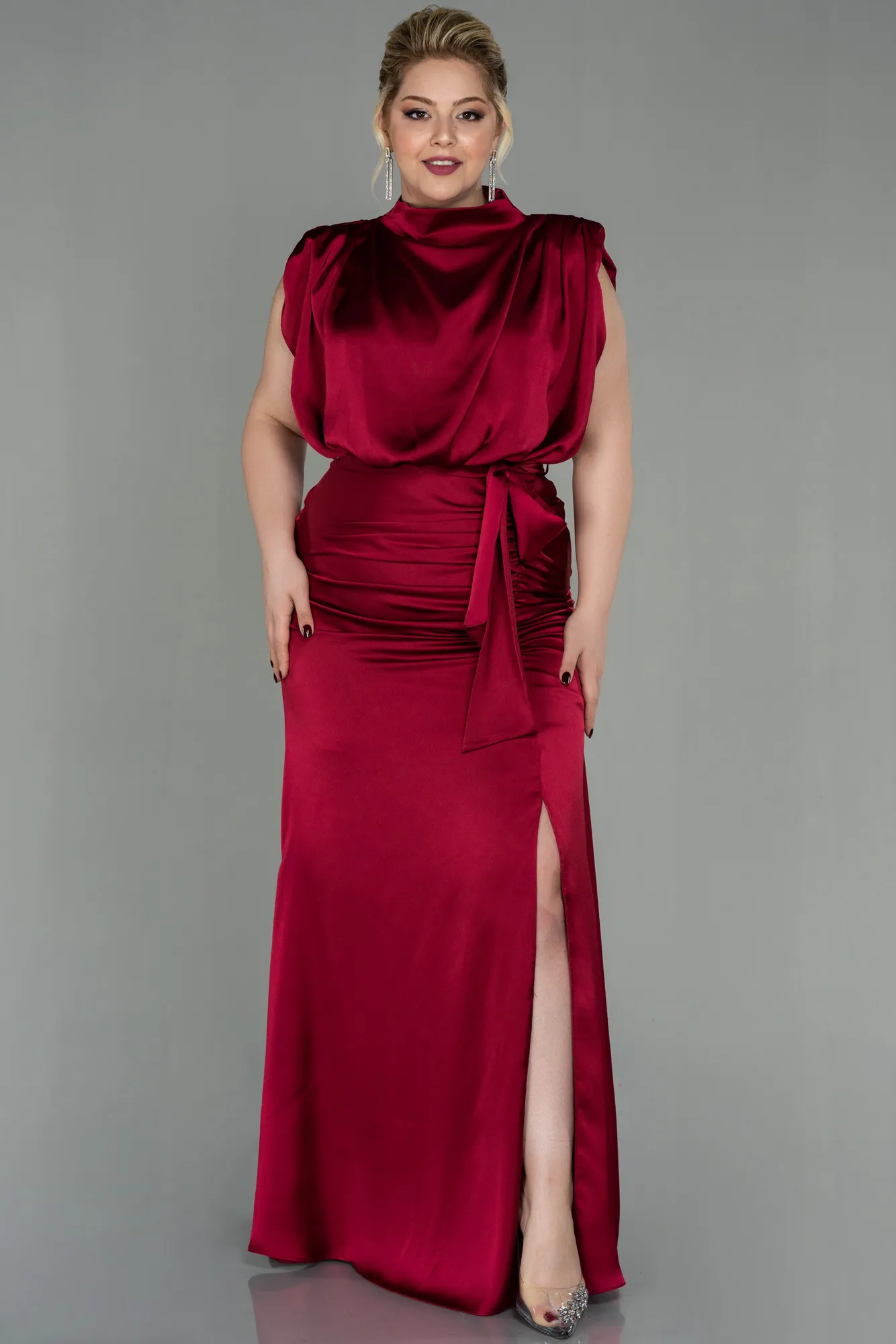 Long Satin Plus Size Evening Dress ABU2969