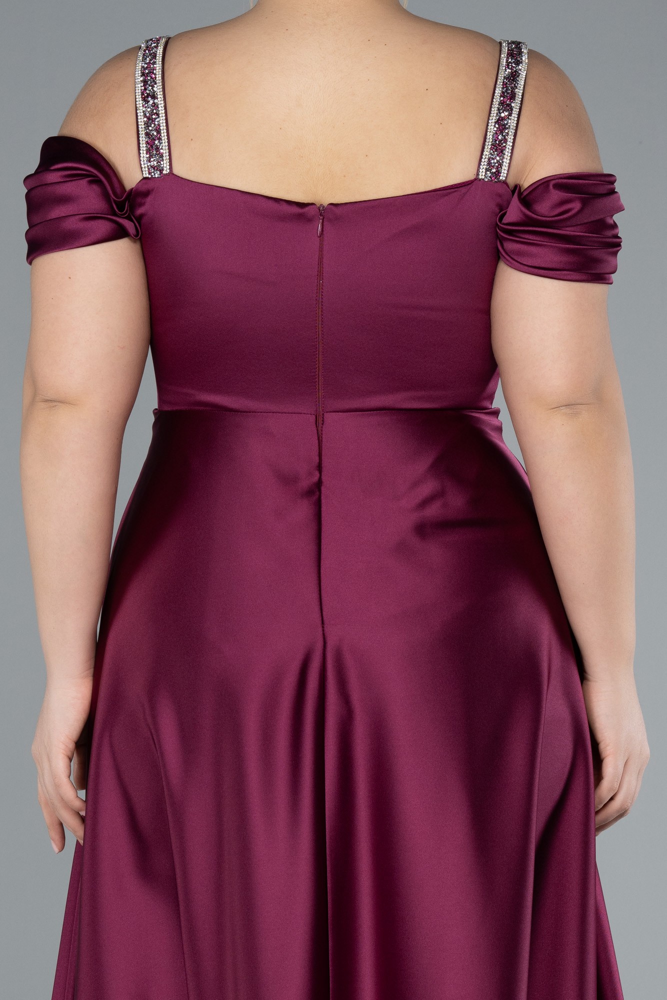 Long Satin Plus Size Evening Dress ABU3277