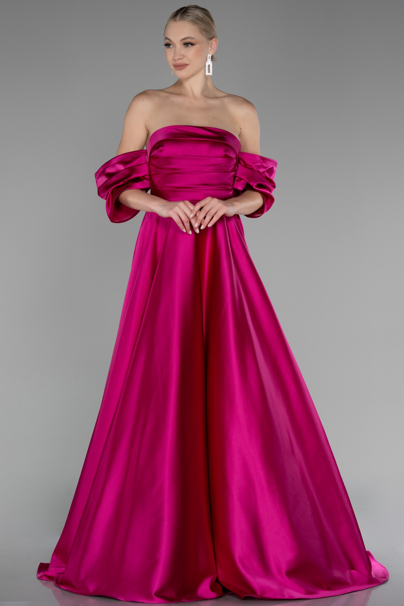 Strapless Long Satin Prom Gown ABU4132